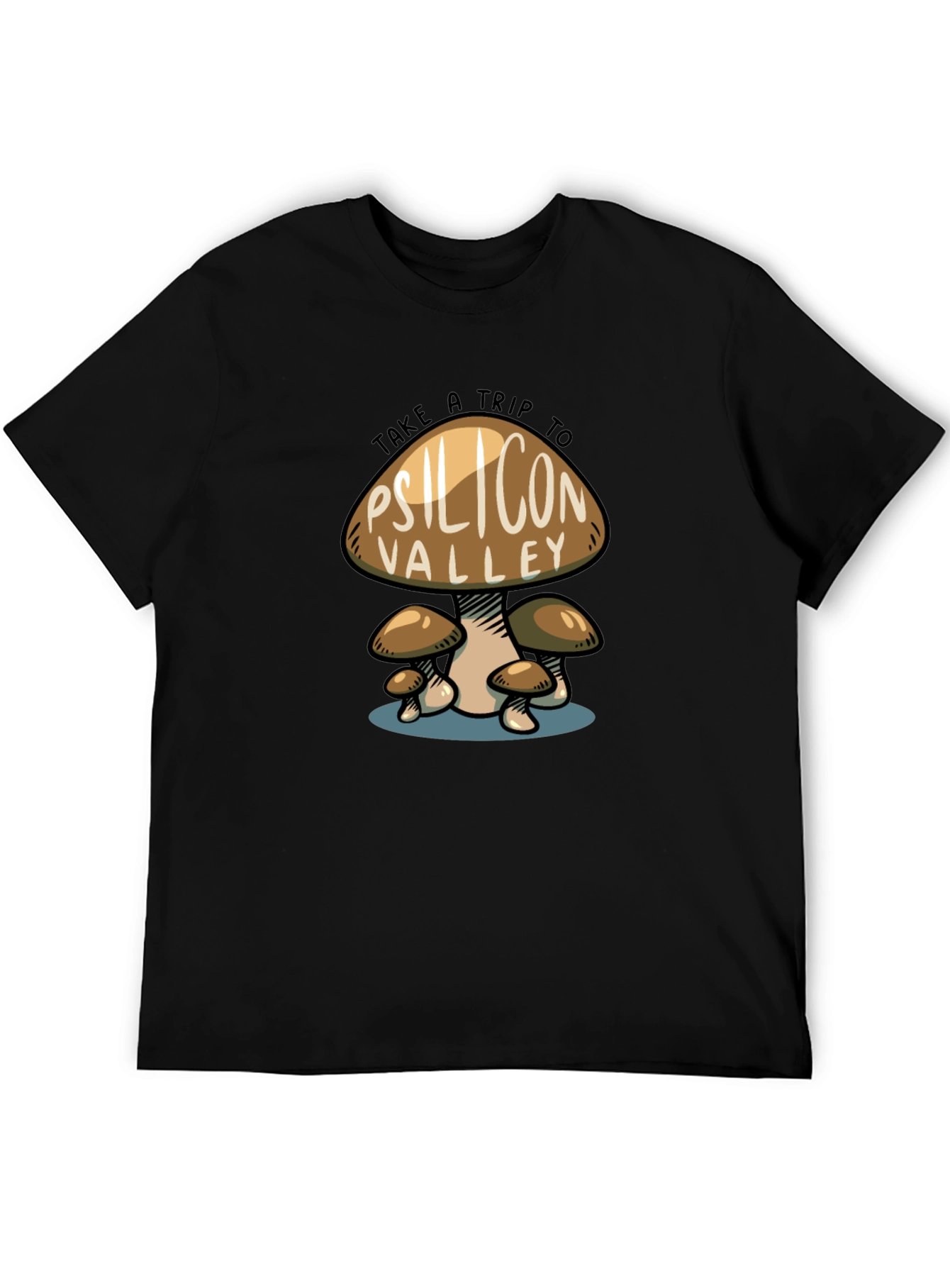 Psilicon Valley Trip Black T-Shirt