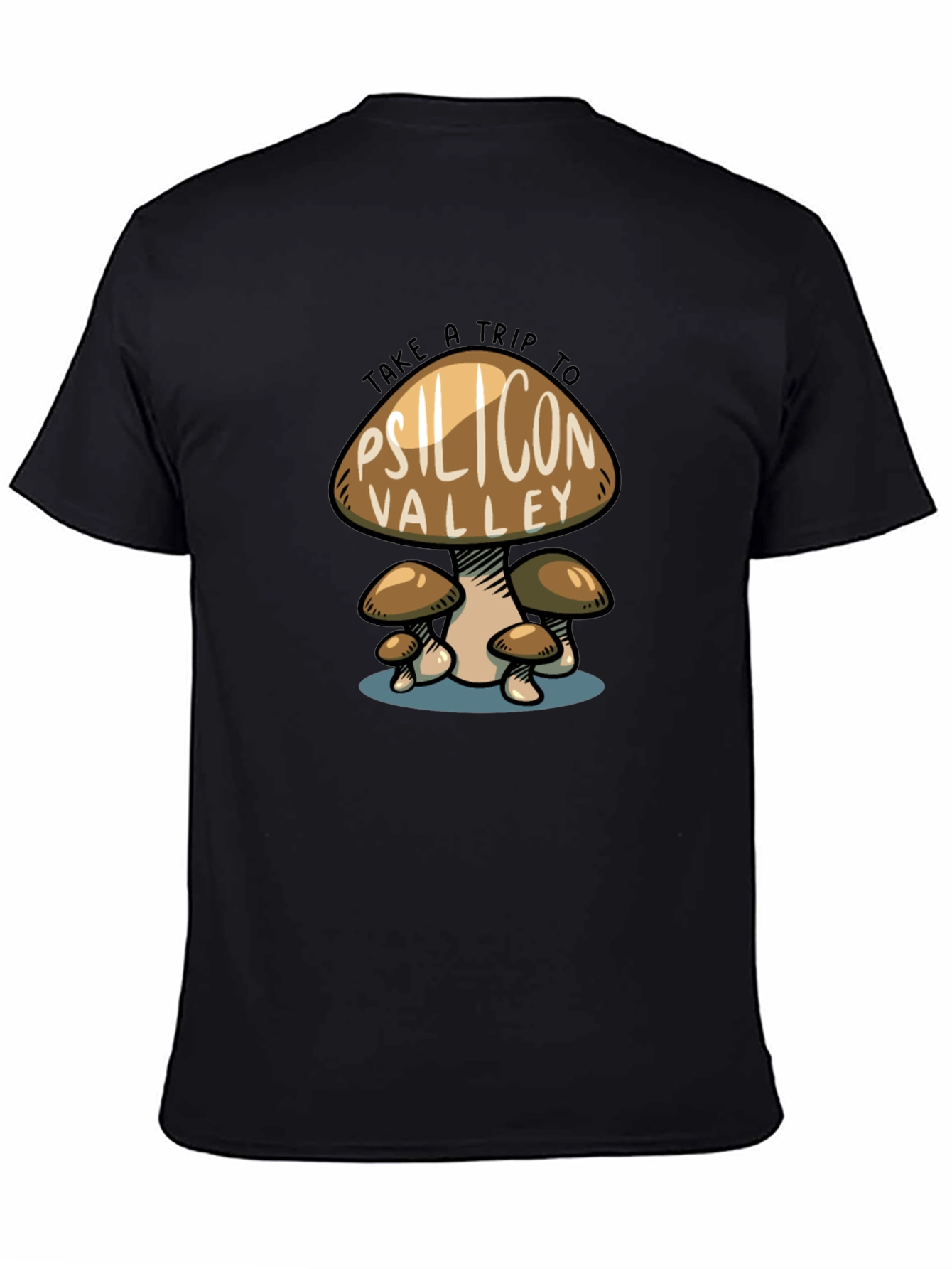 Psilicon Valley Trip Black T-Shirt