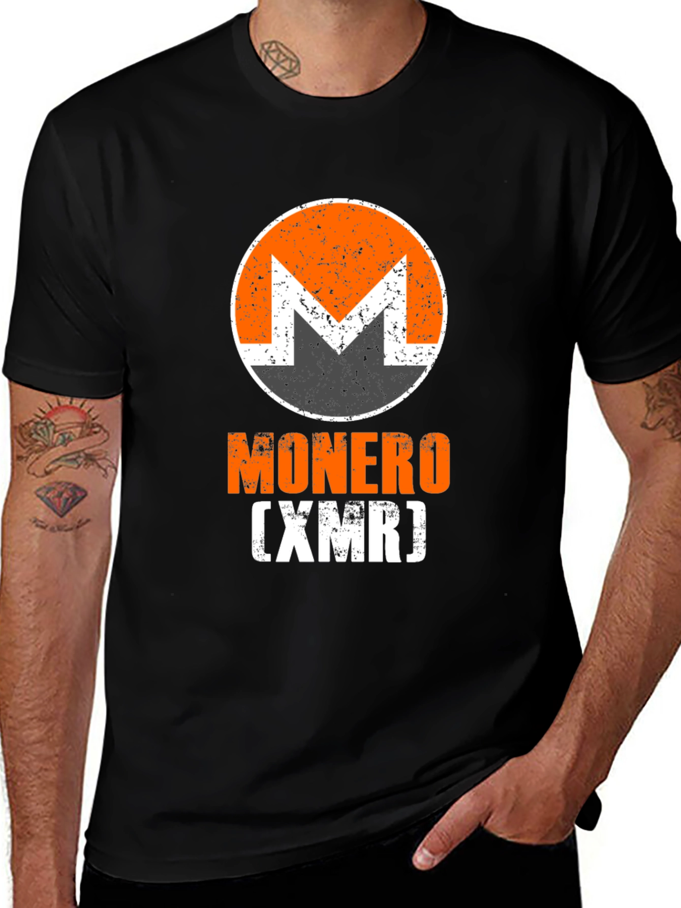 Monero Cryptocurrency Black T-Shirt
