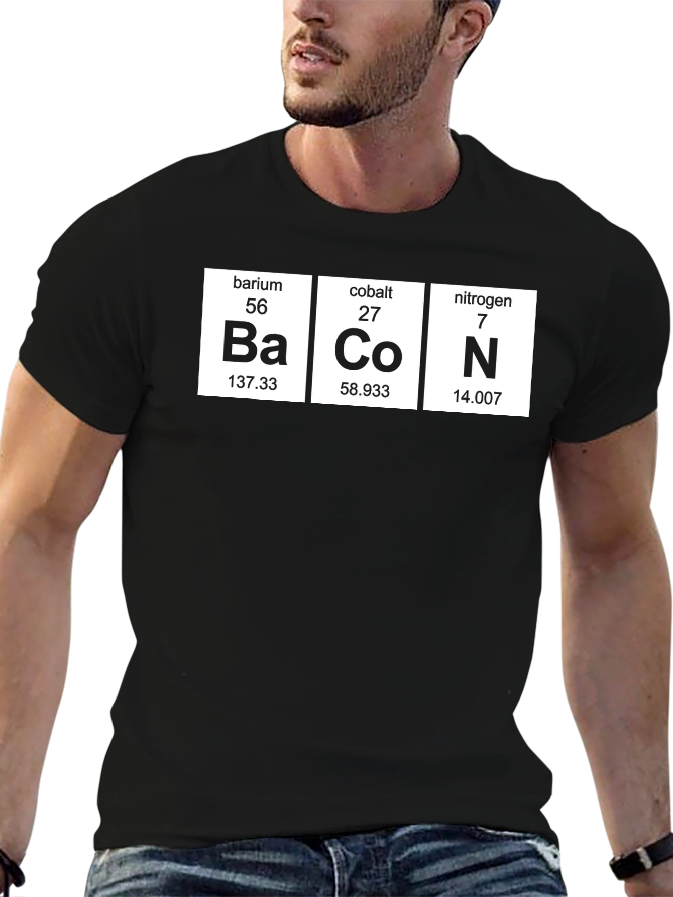 Bacon Elements T-Shirt - Periodic Table Funny Tee