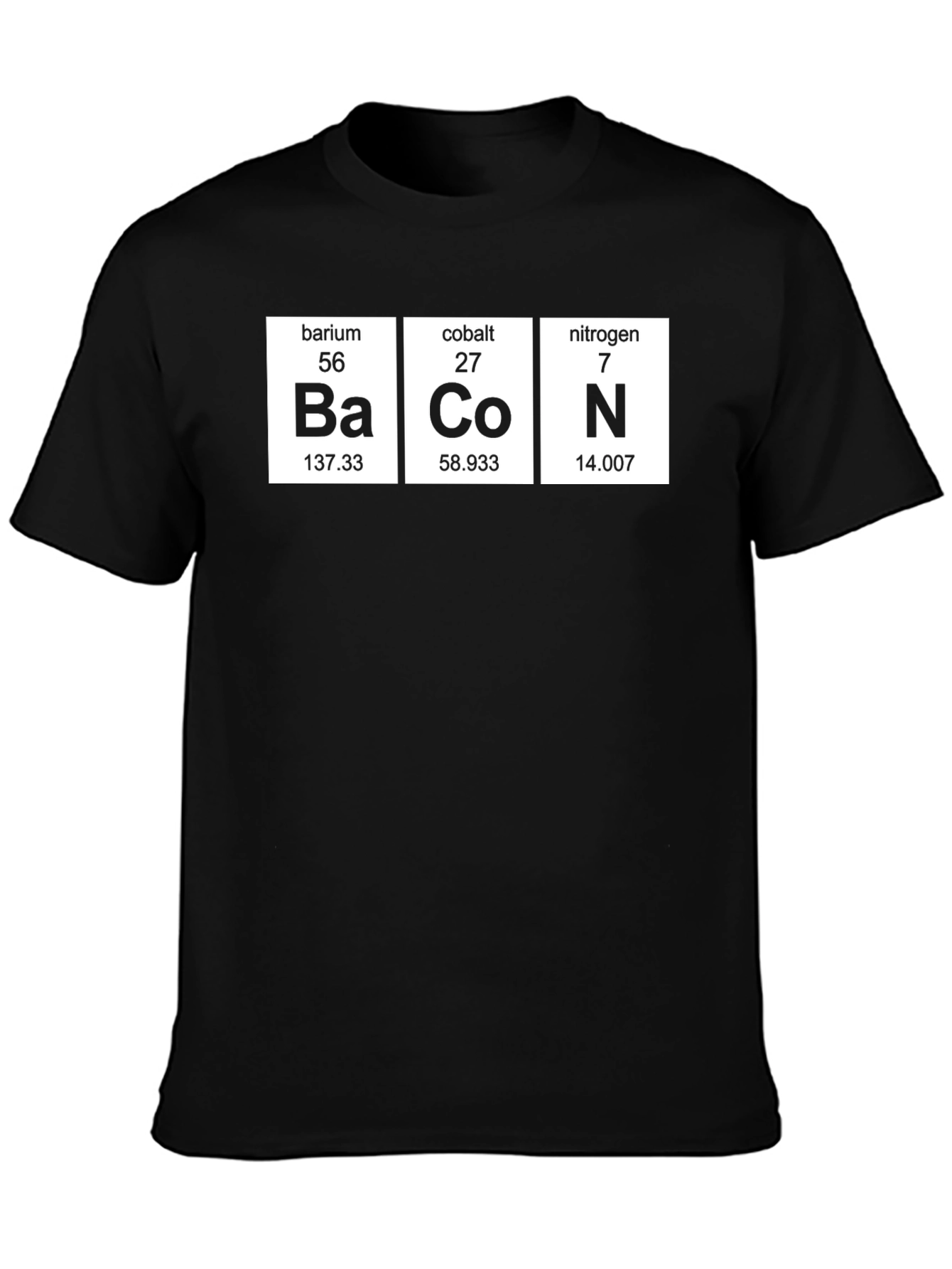 Bacon Elements T-Shirt - Periodic Table Funny Tee