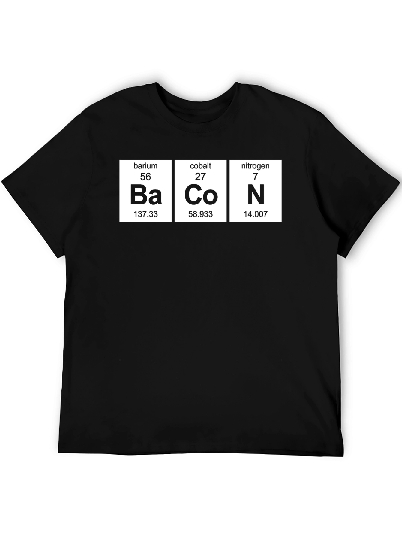 Bacon Elements T-Shirt - Periodic Table Funny Tee