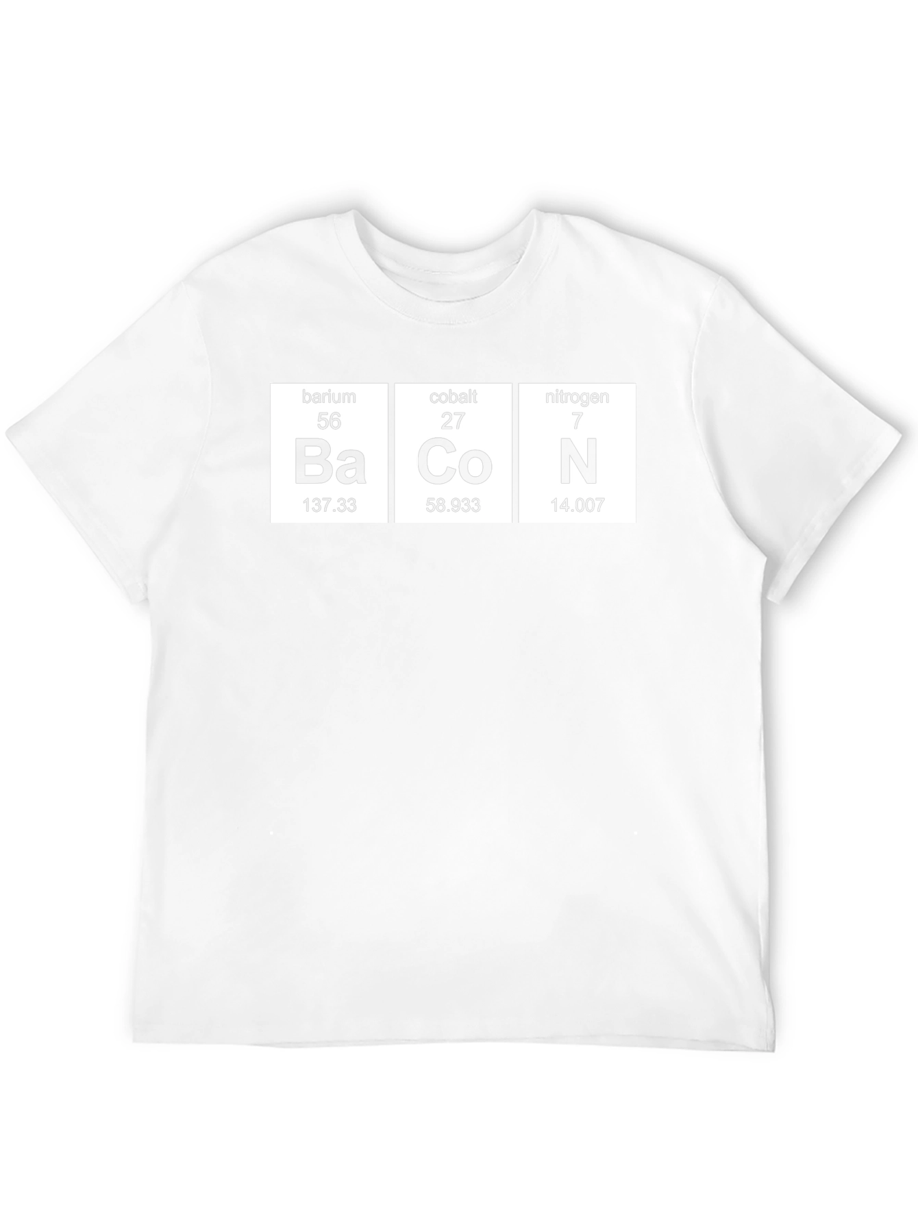 Bacon Elements T-Shirt - Periodic Table Funny Tee