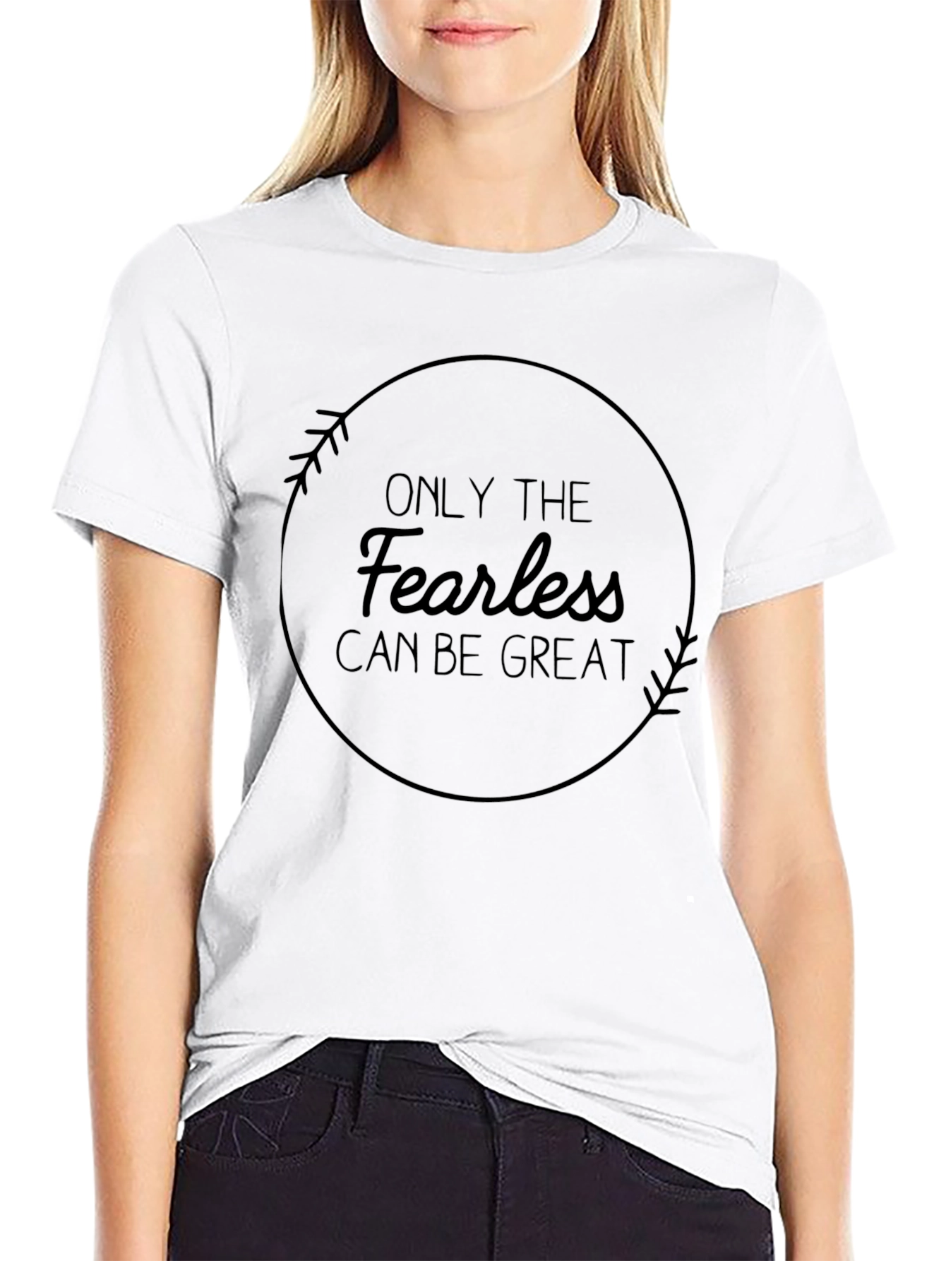 Fearless Greatness Graphic Tee - Stylish Cotton Blend