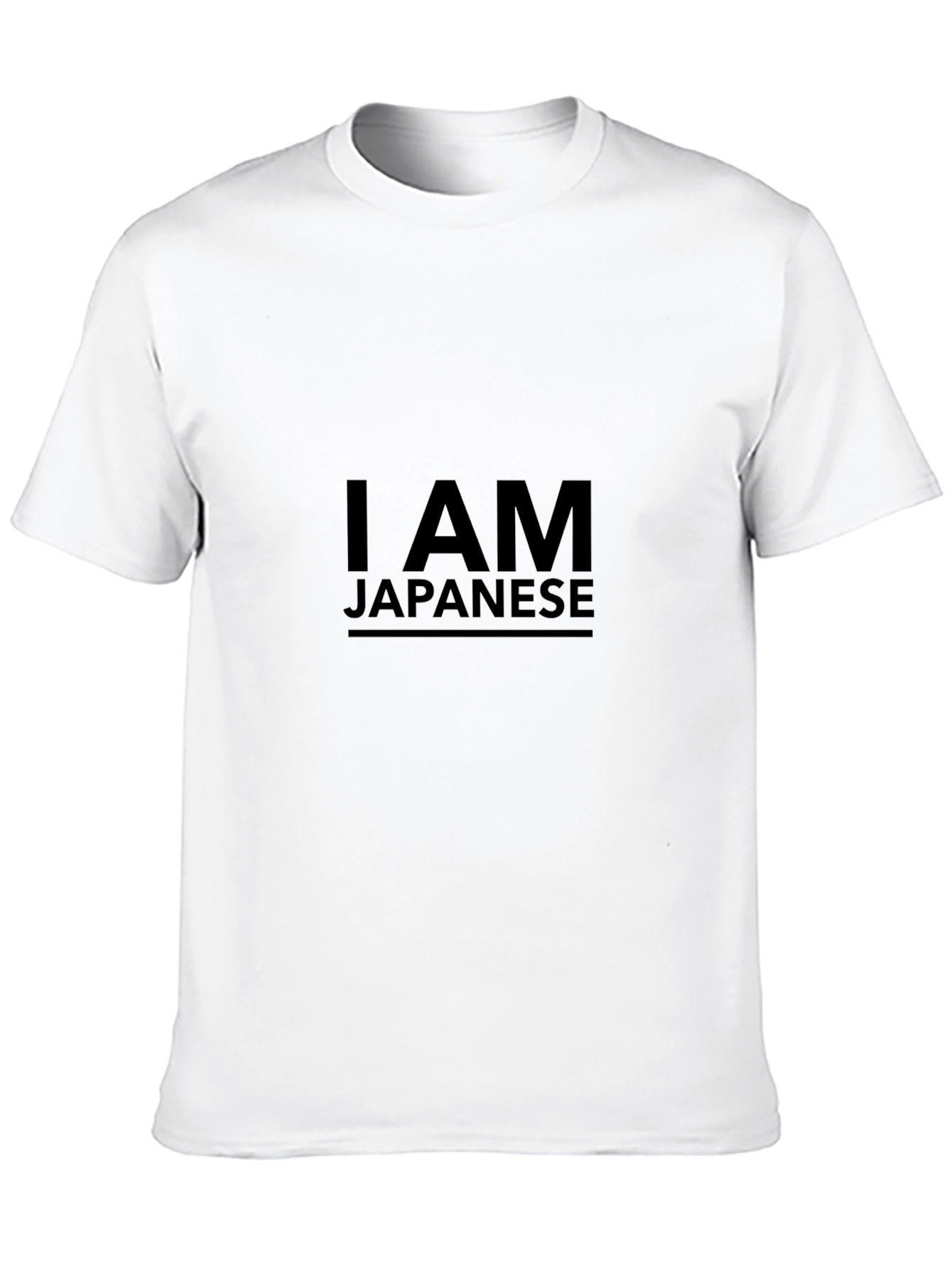I AM Japanese Graphic Print Crew Neck T-Shirt