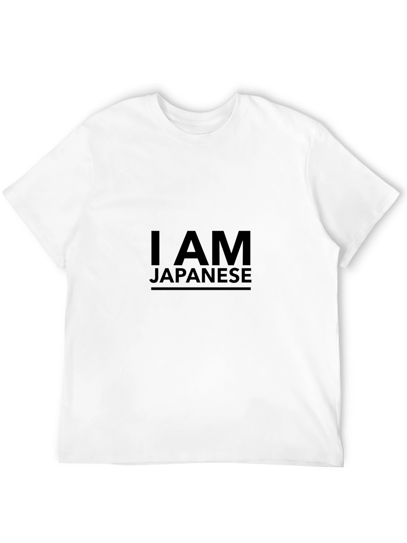 I AM Japanese Graphic Print Crew Neck T-Shirt