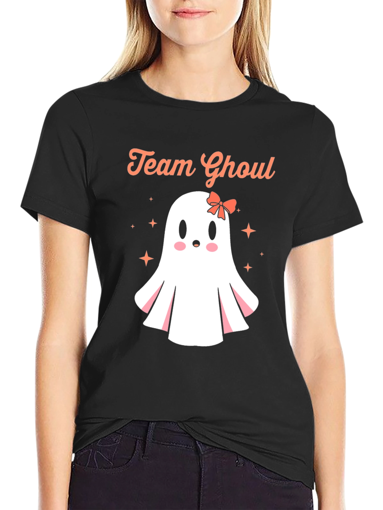 Team Ghoul Kawaii Ghost T-Shirt - Halloween Fun