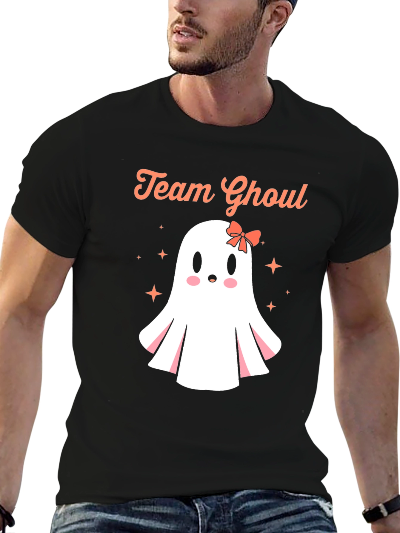 Team Ghoul Kawaii Ghost T-Shirt - Halloween Fun