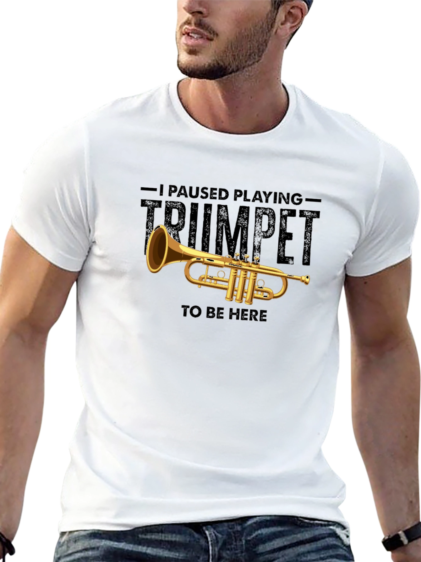 Trumpet Pause T-Shirt - Musician Novelty Tee