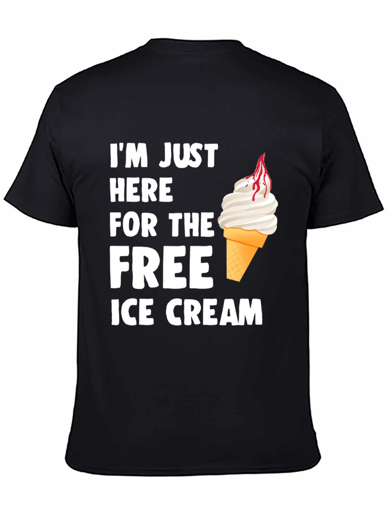 Free Ice Cream Graphic Tee - Soft Cotton Shirt