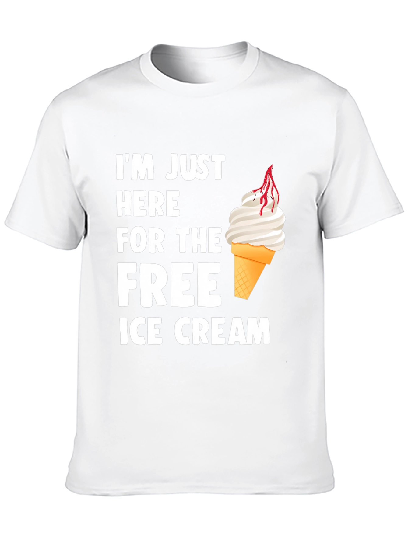 Free Ice Cream Graphic Tee - Soft Cotton Shirt