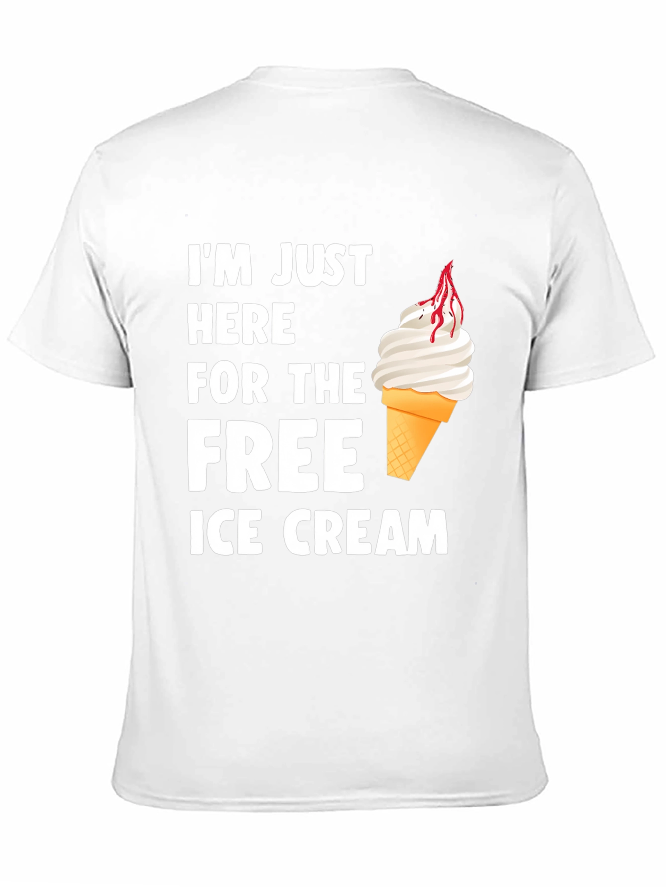 Free Ice Cream Graphic Tee - Soft Cotton Shirt
