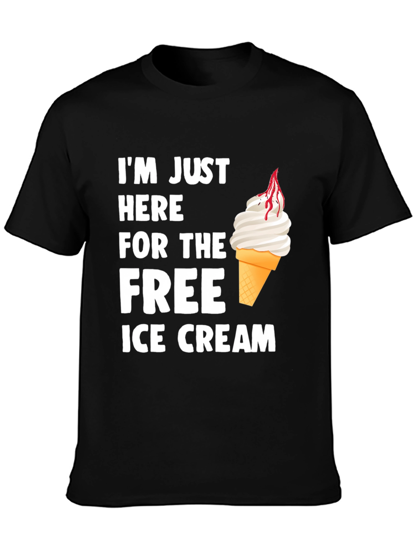 Free Ice Cream Graphic Tee - Soft Cotton Shirt