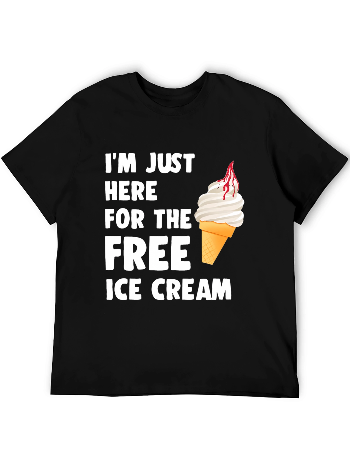 Free Ice Cream Graphic Tee - Soft Cotton Shirt
