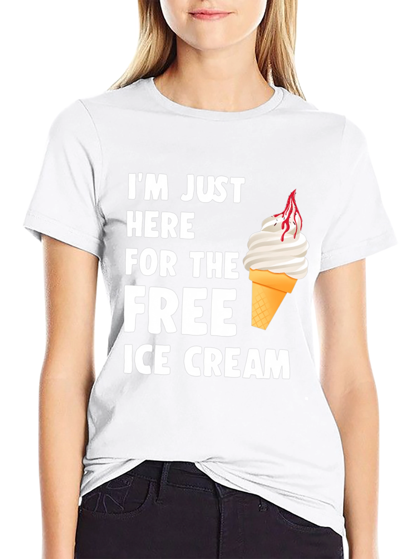Free Ice Cream Graphic Tee - Soft Cotton Shirt