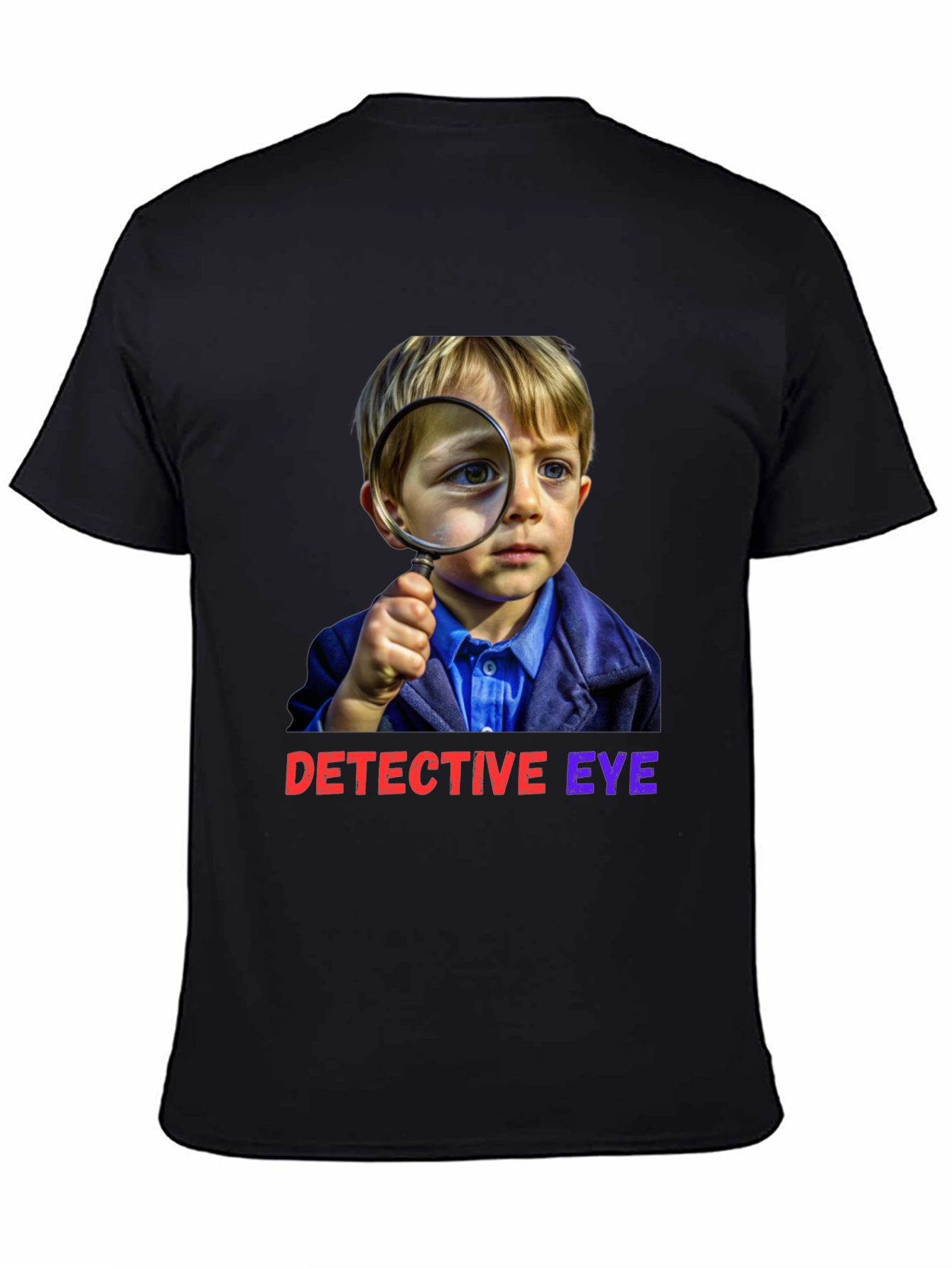 Detective Eye T-Shirt - Curious Kid with Magnifying Glass
