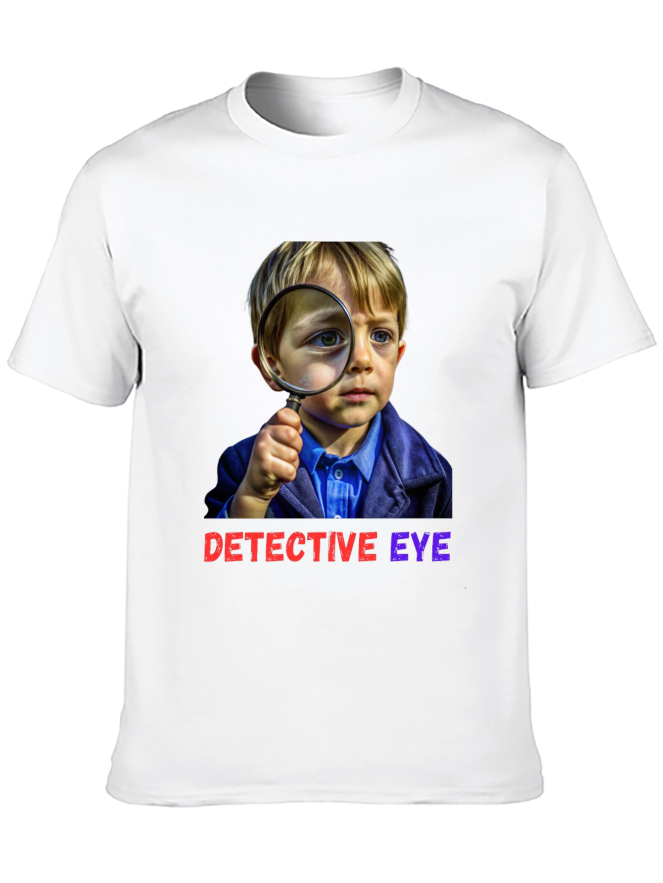 Detective Eye T-Shirt - Curious Kid with Magnifying Glass