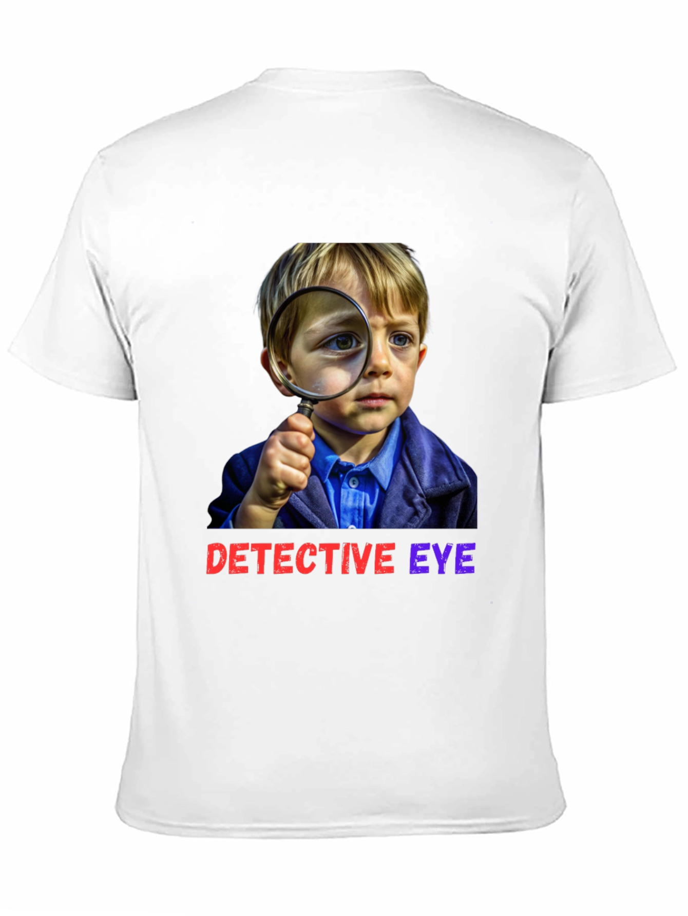 Detective Eye T-Shirt - Curious Kid with Magnifying Glass