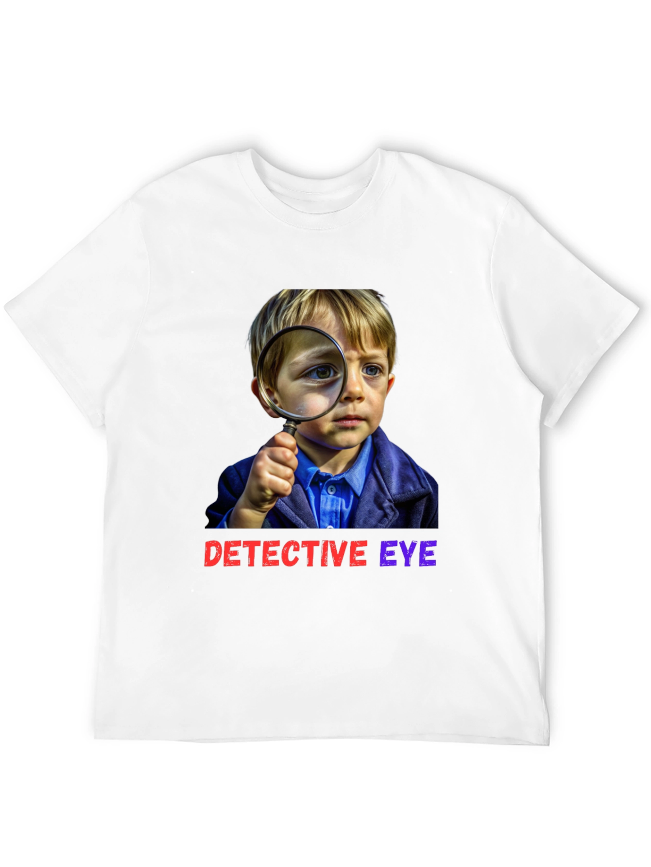 Detective Eye T-Shirt - Curious Kid with Magnifying Glass
