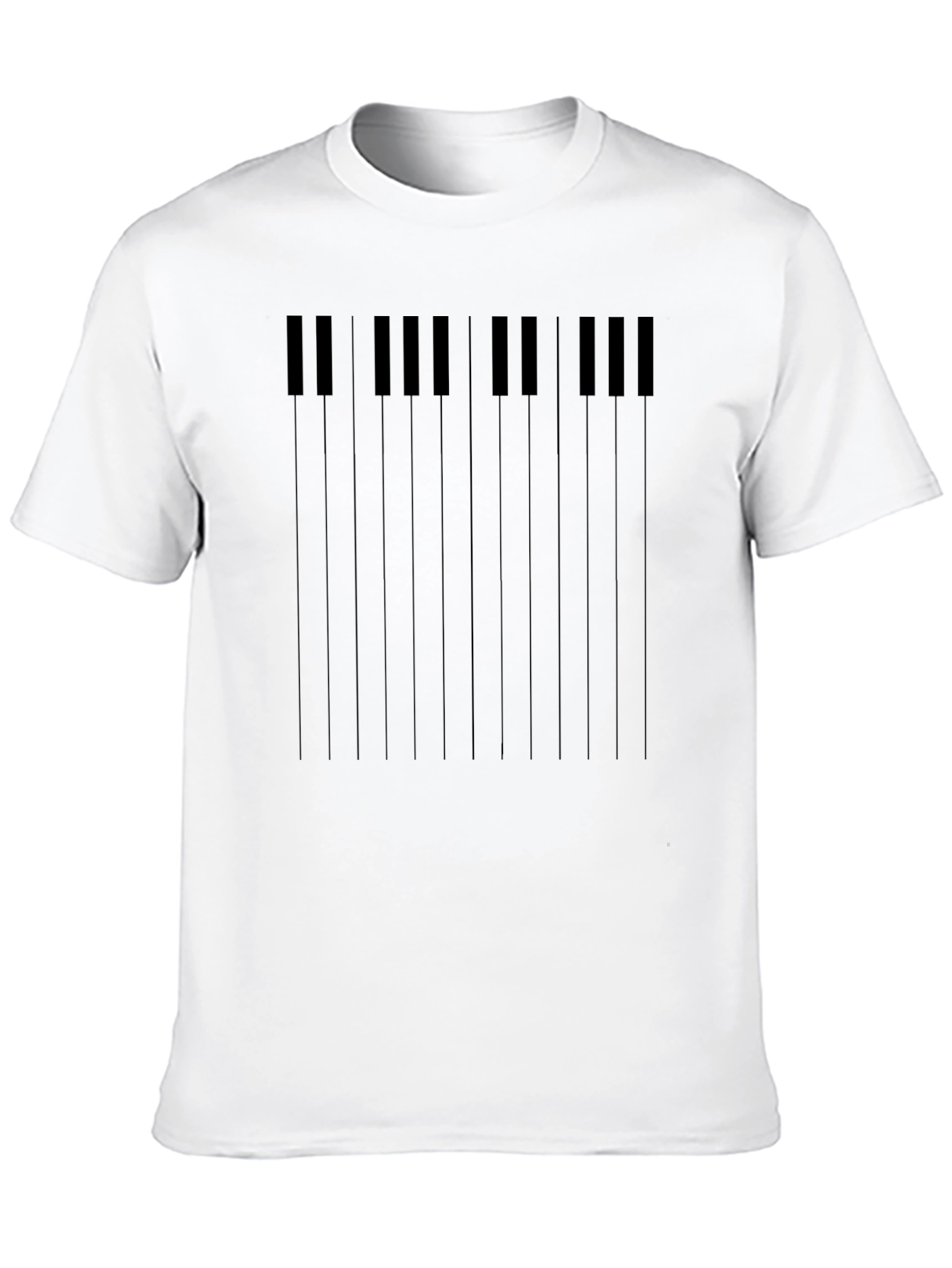 Piano Keys Graphic Tee - Black Music Lover T-Shirt