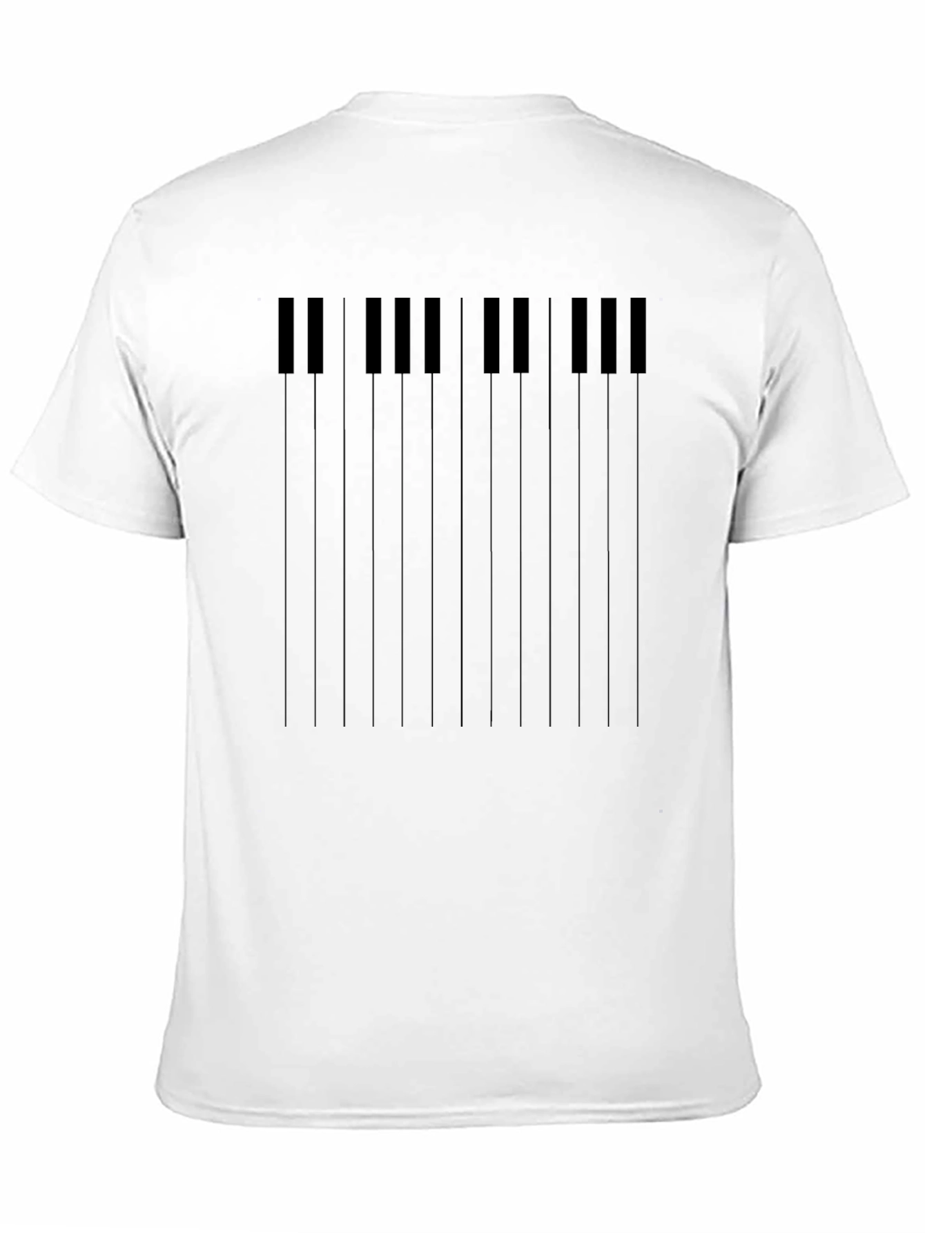 Piano Keys Graphic Tee - Black Music Lover T-Shirt