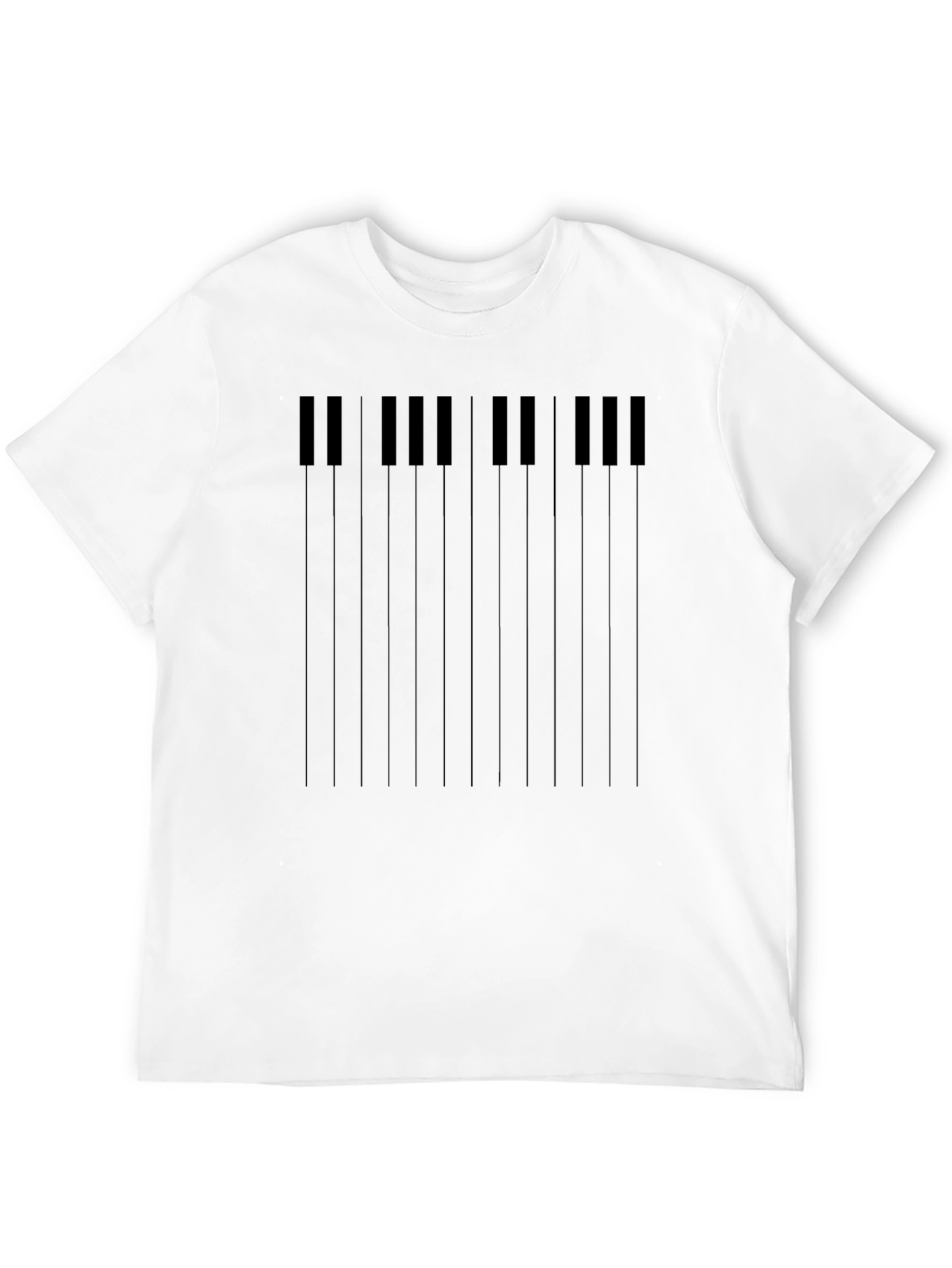 Piano Keys Graphic Tee - Black Music Lover T-Shirt