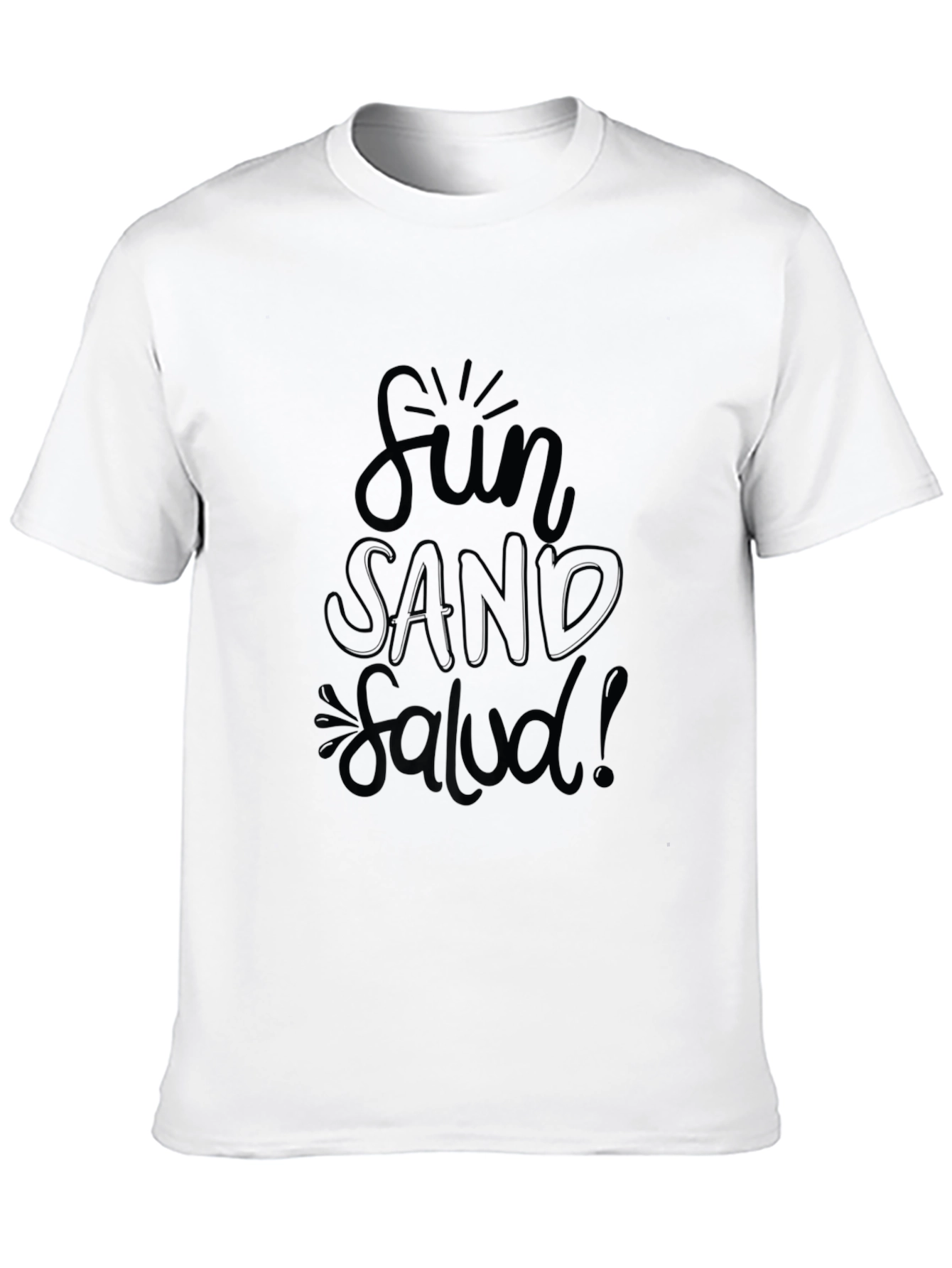 Fun Sand Salud! Mens Graphic T-Shirt