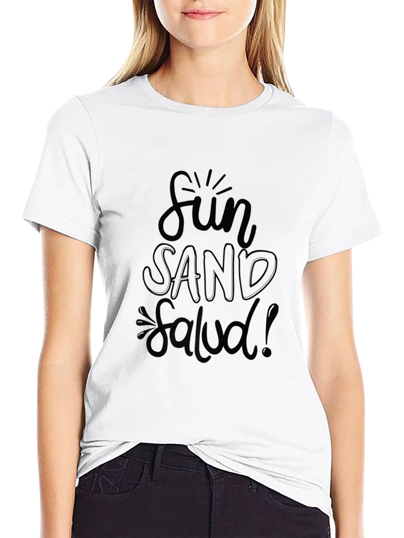 Fun Sand Salud! Mens Graphic T-Shirt
