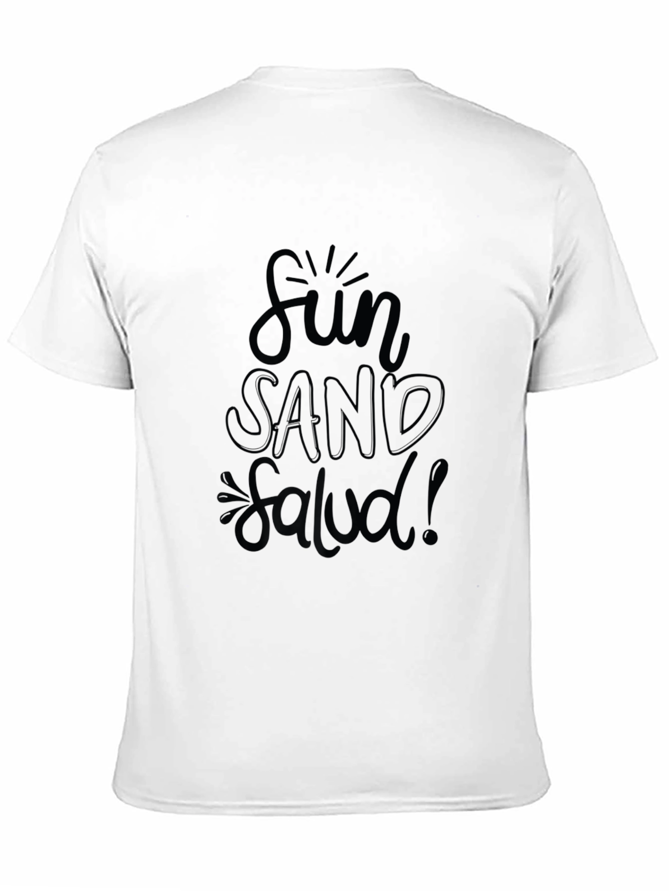 Fun Sand Salud! Mens Graphic T-Shirt