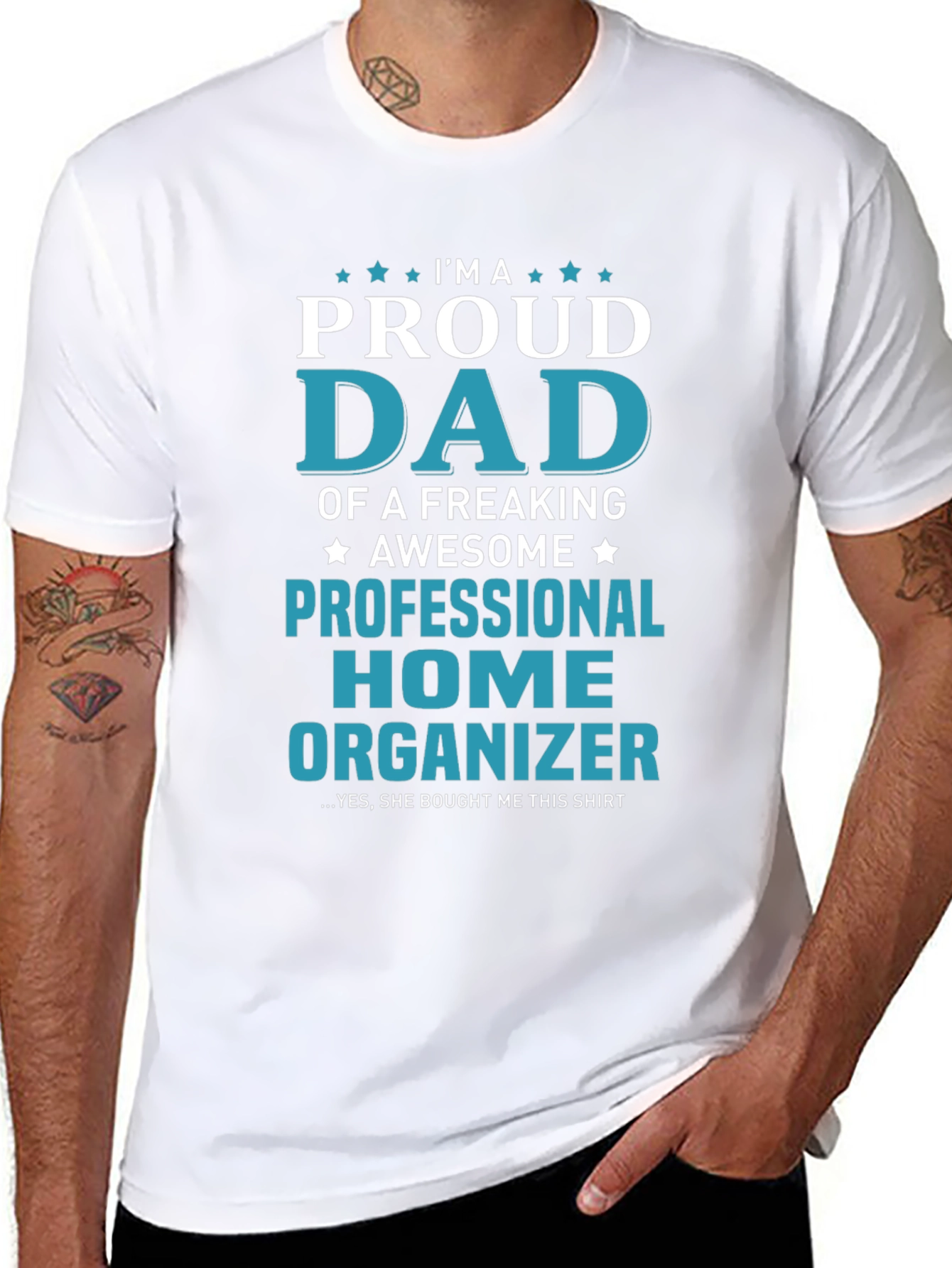 Proud Dad Professional Home Organizer Graphic T-Shirt