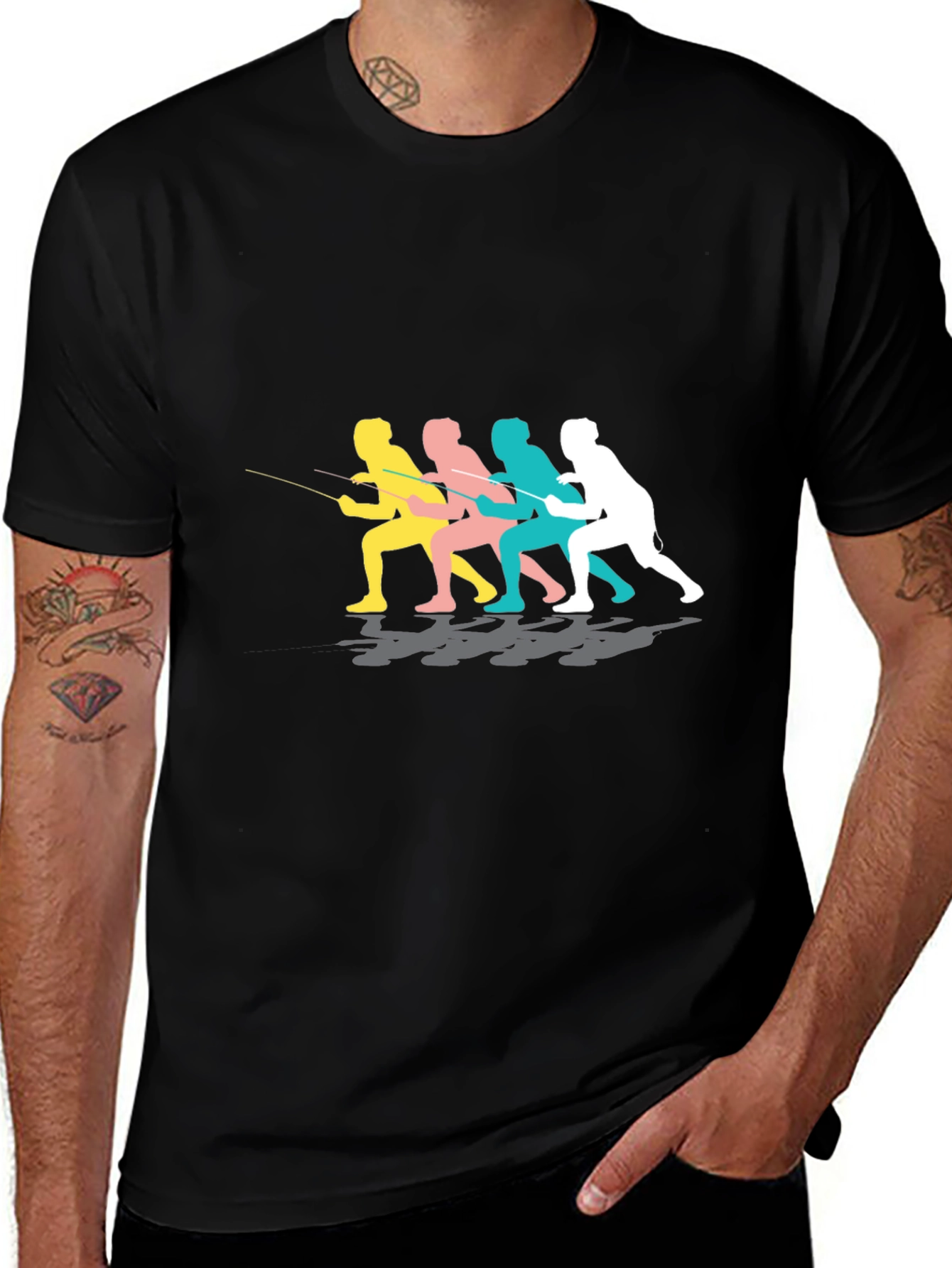 Fishermen Graphic Black Tee