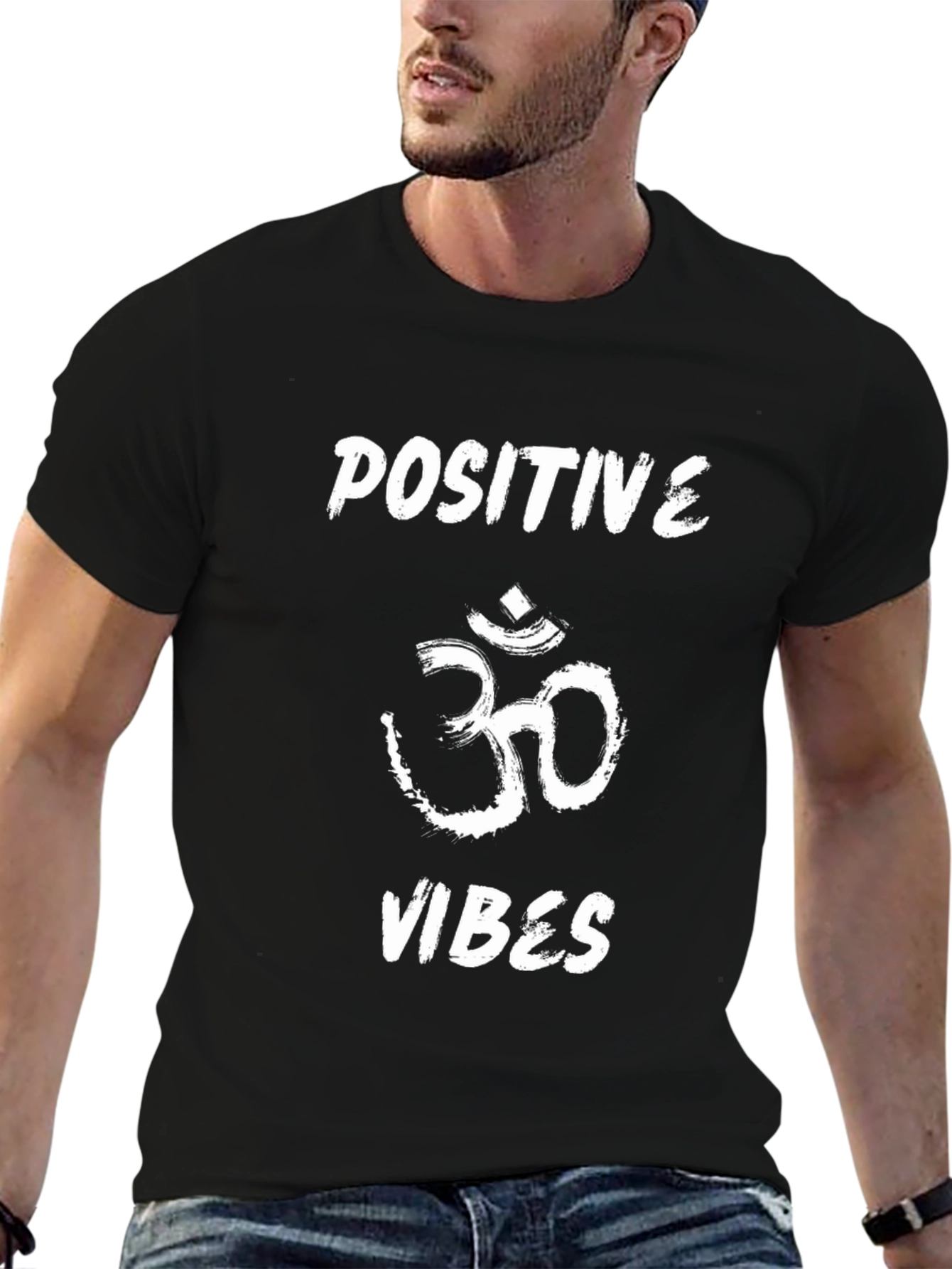 Positive Vibes Graphic Tee - Black