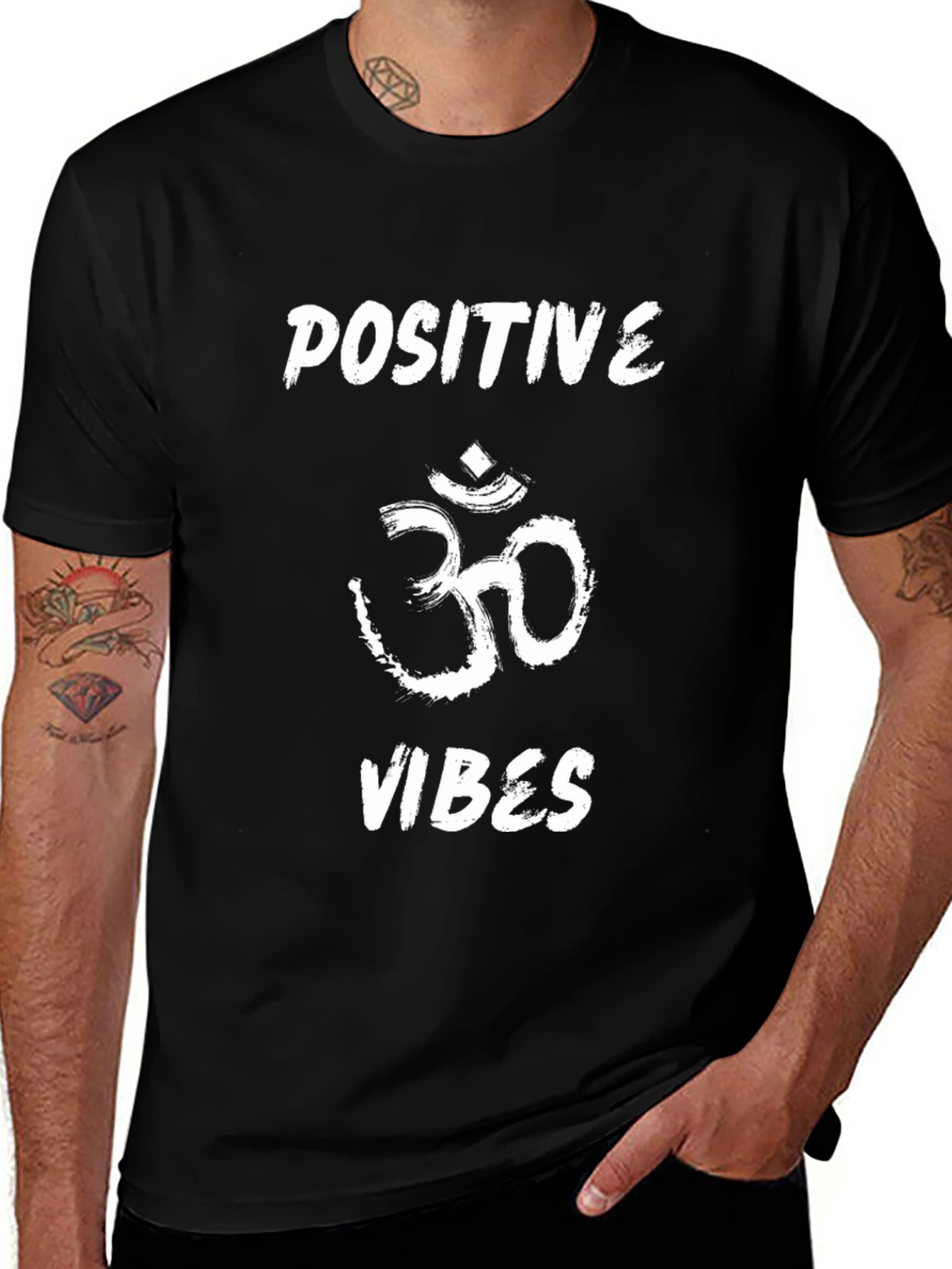 Positive Vibes Graphic Tee - Black