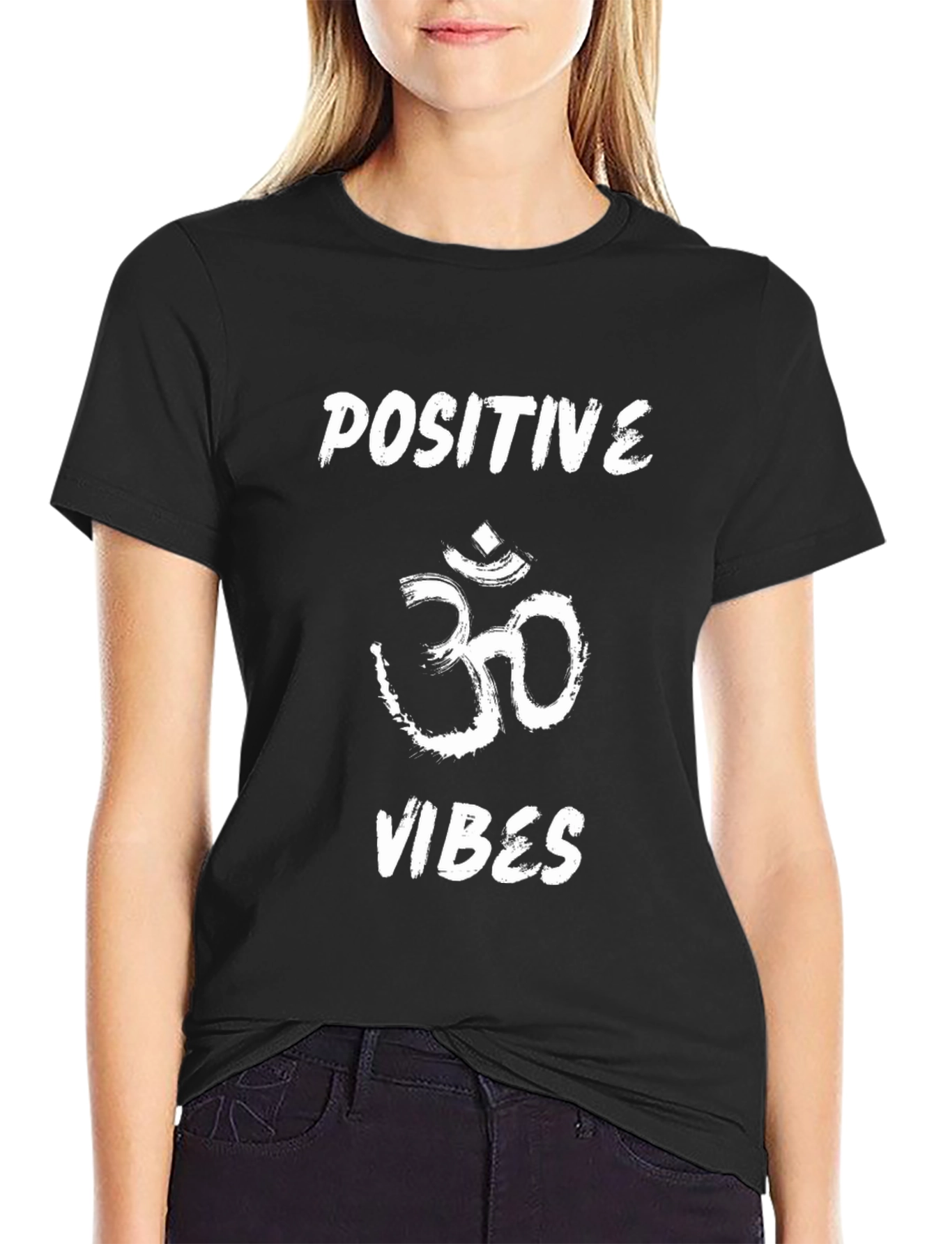Positive Vibes Graphic Tee - Black