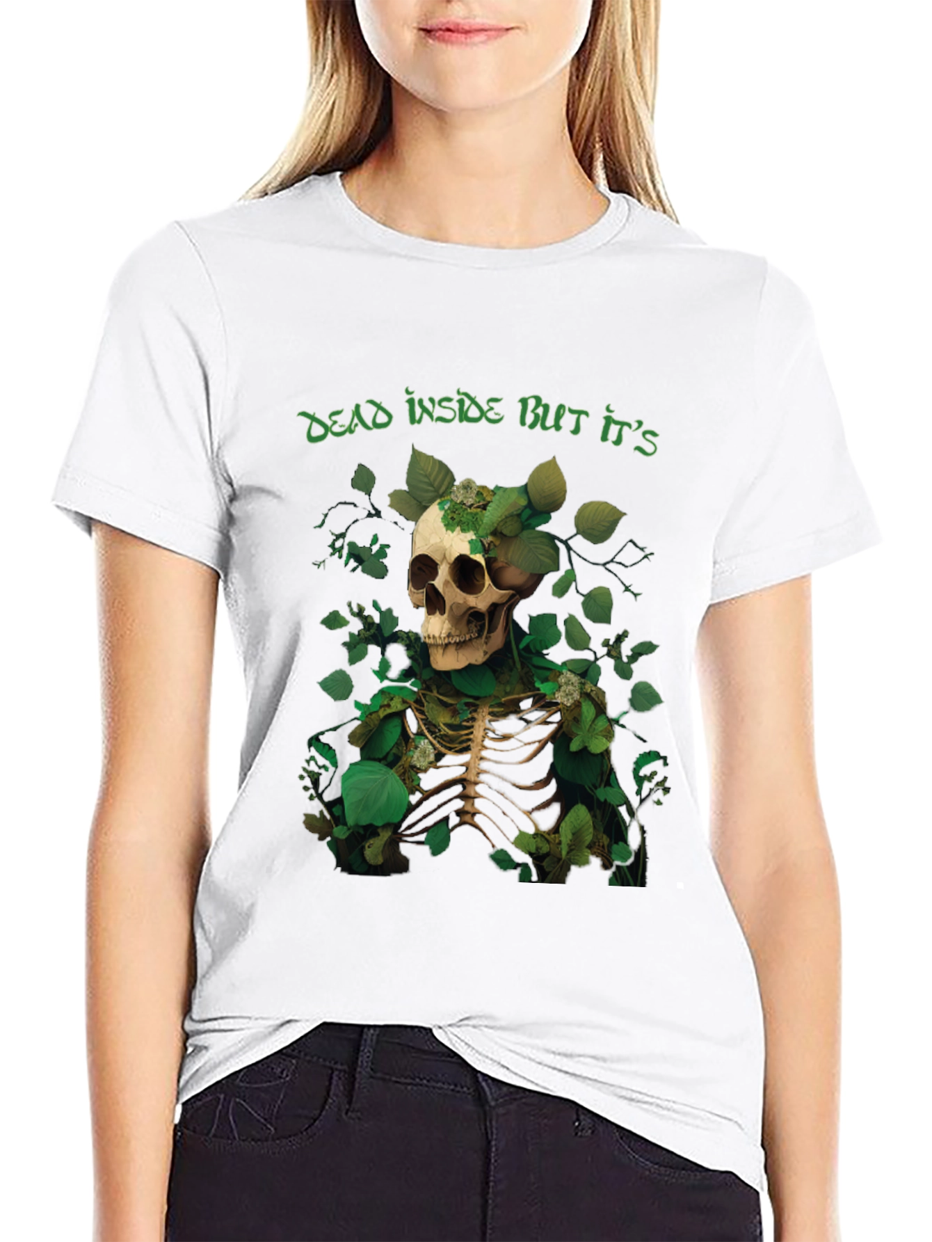 Dead Inside Skeleton Graphic Tee