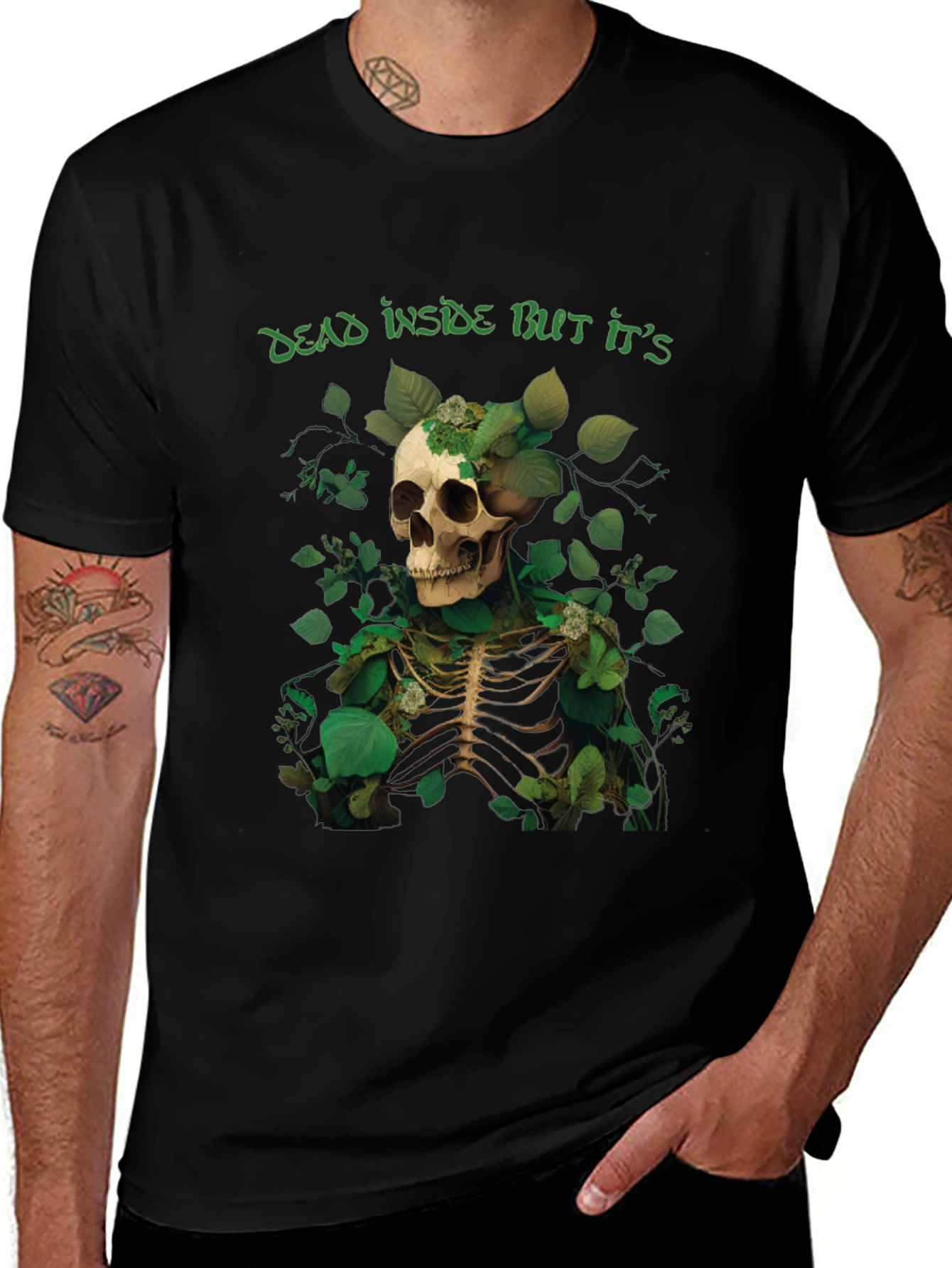 Dead Inside Skeleton Graphic Tee