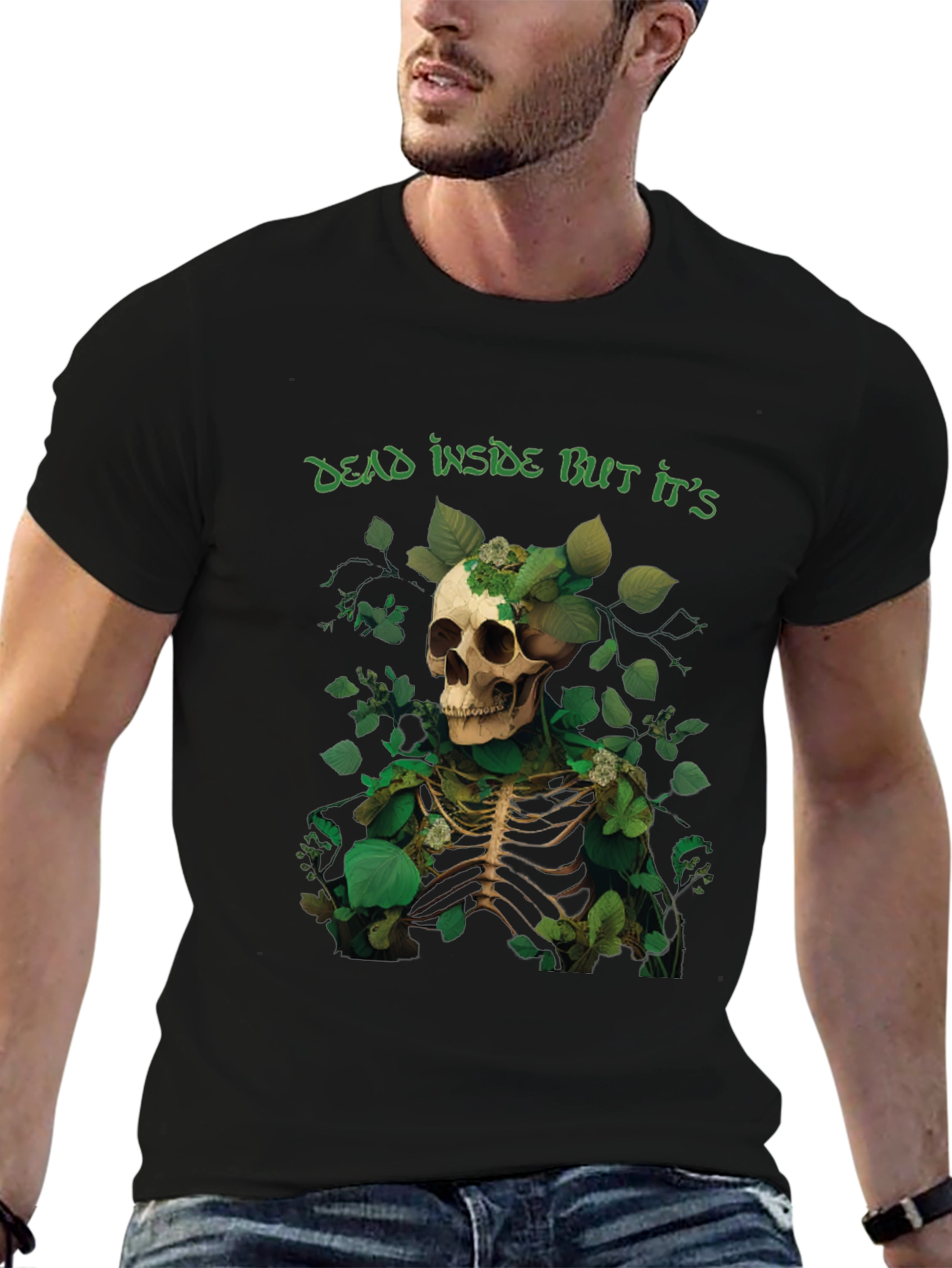 Dead Inside Skeleton Graphic Tee