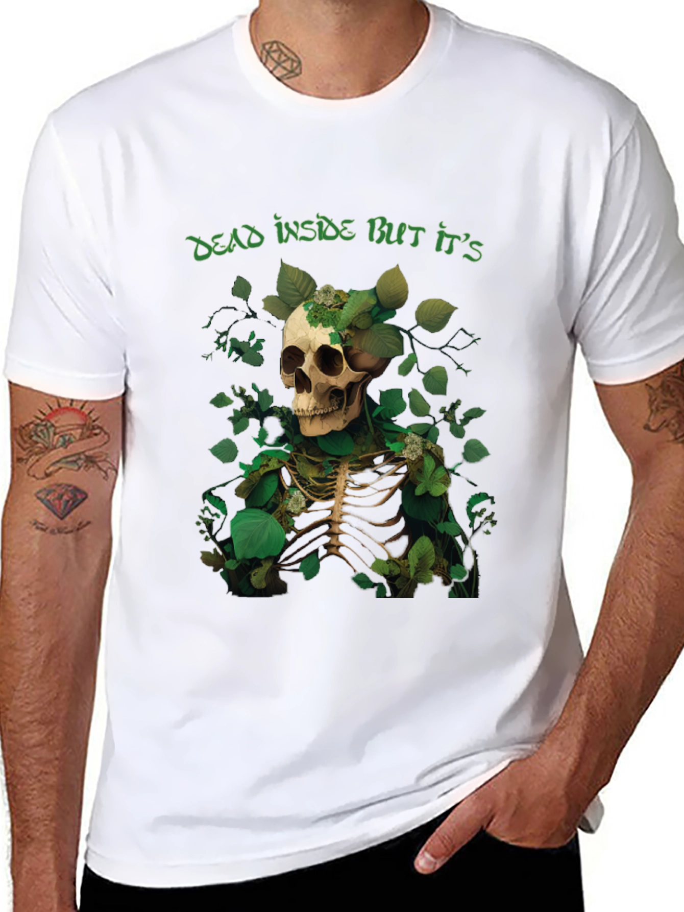 Dead Inside Skeleton Graphic Tee