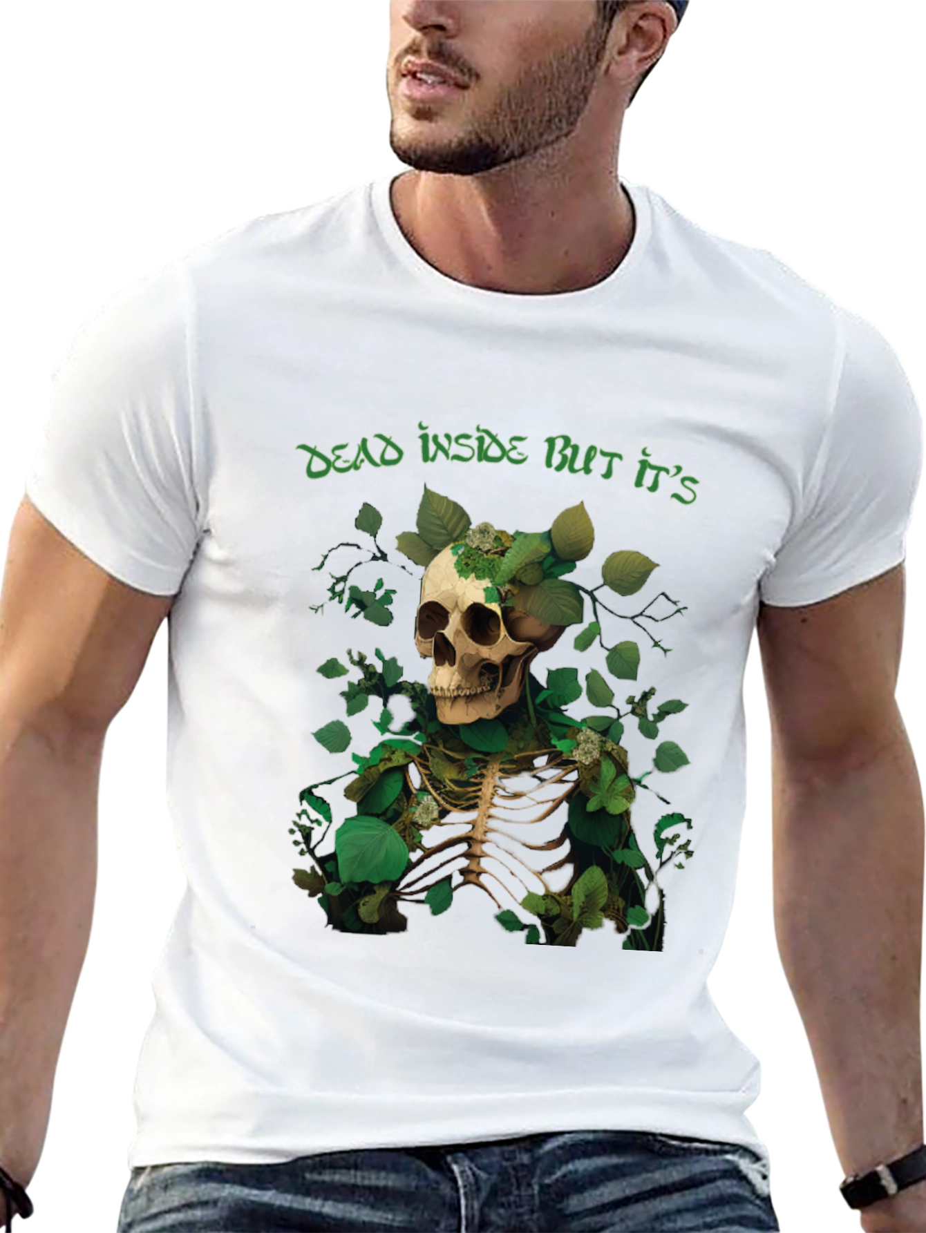 Dead Inside Skeleton Graphic Tee