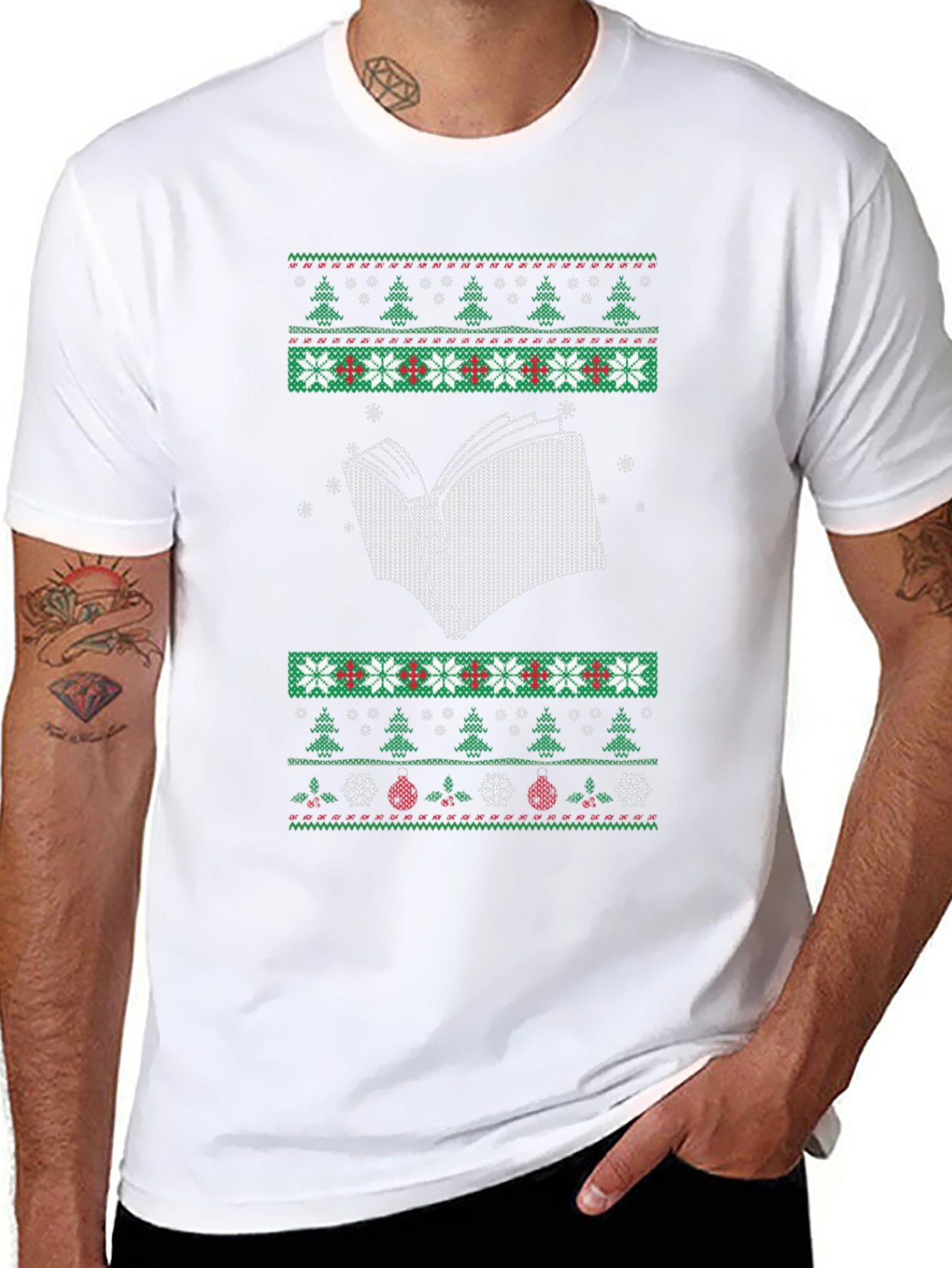 Book Lovers Ugly Christmas Sweater T-Shirt