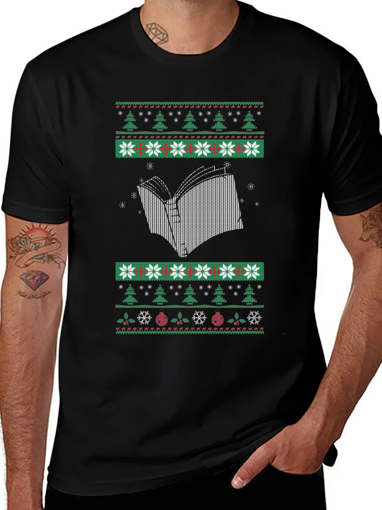 Book Lovers Ugly Christmas Sweater T-Shirt
