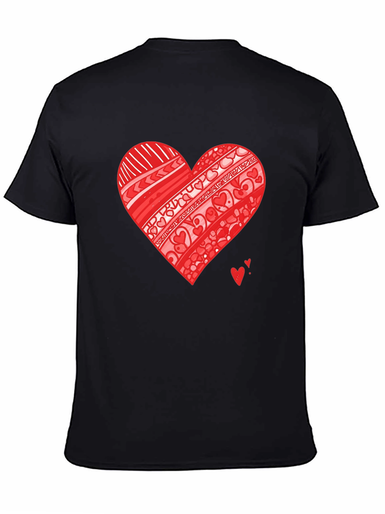 Heart Graphic Black Tee Shirt