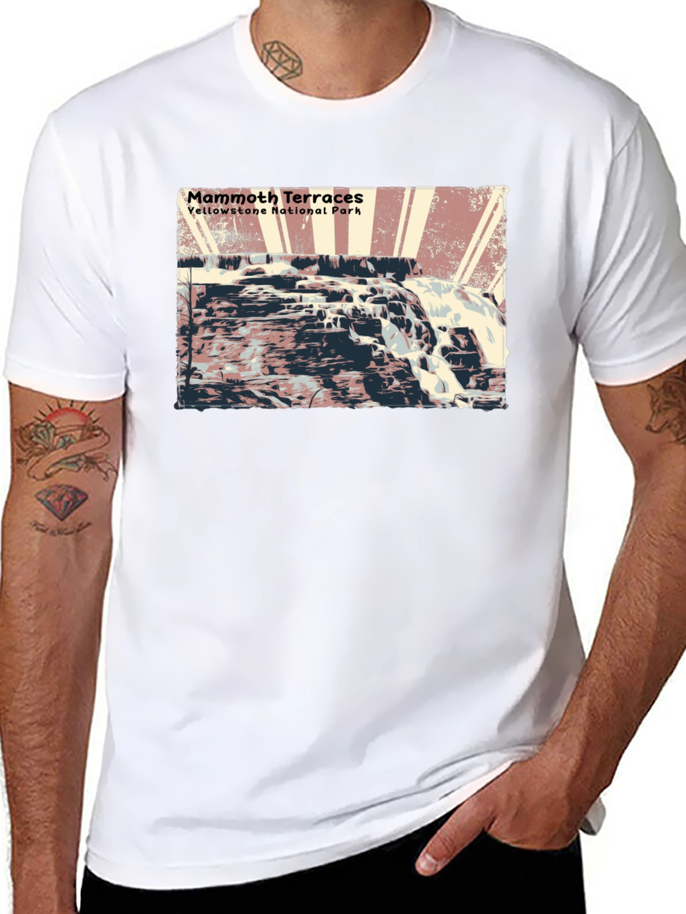 Mammoth Terraces Yellowstone National Park T-Shirt