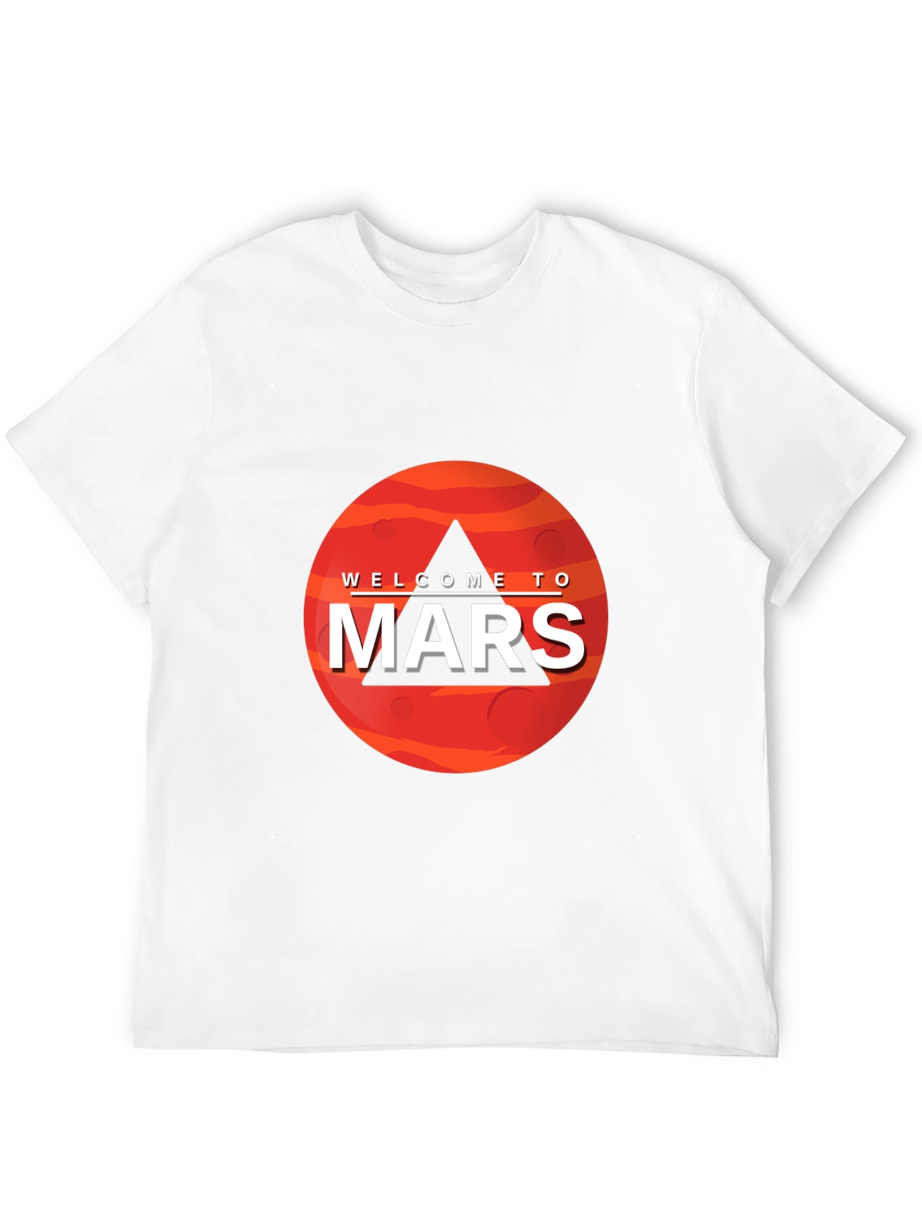 Welcome To Mars Graphic Tee - Space Adventure Shirt