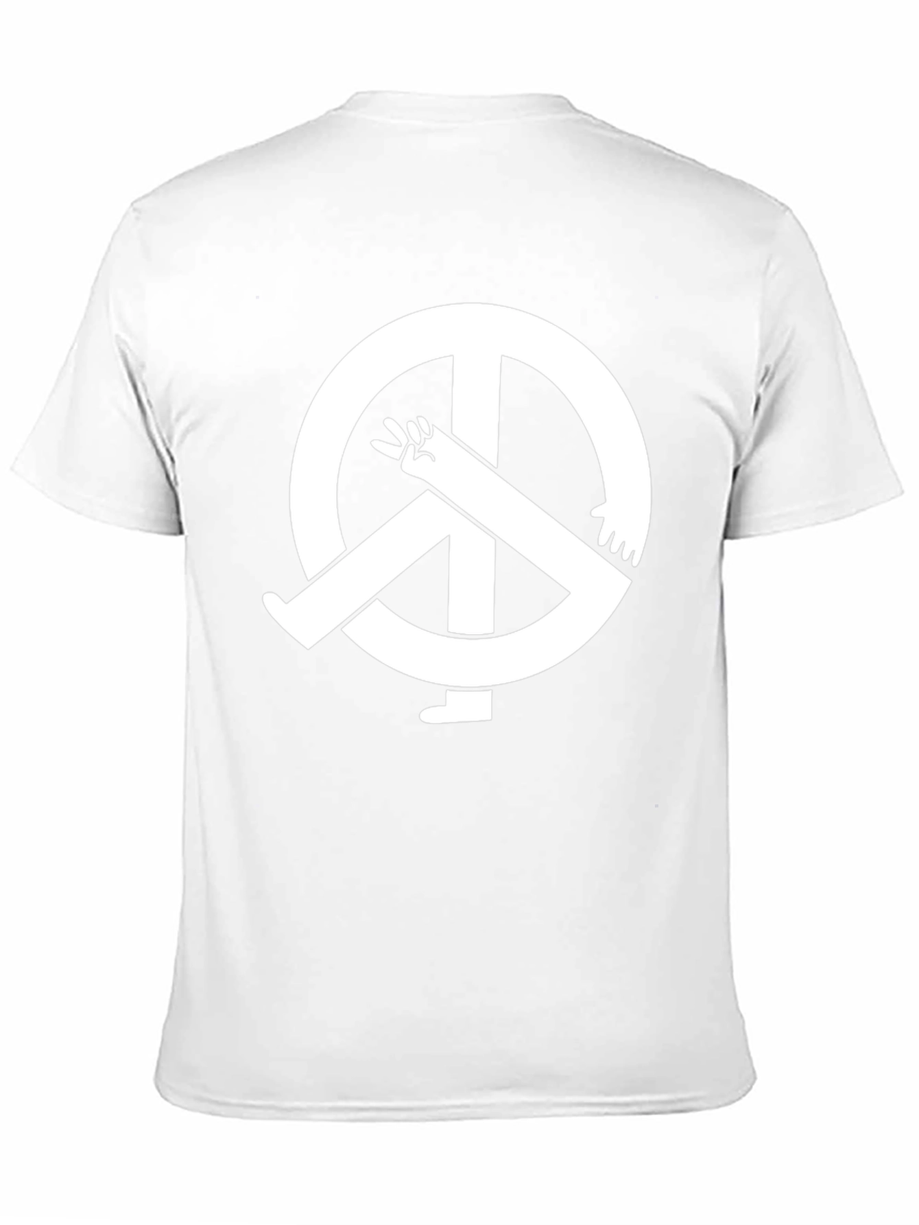 Peace Symbol Graphic Tee - Black Cotton T-Shirt