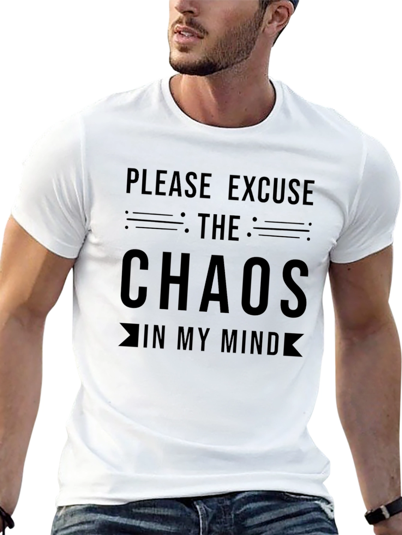 Chaos Mind Black T-Shirt - Funny Graphic Tee