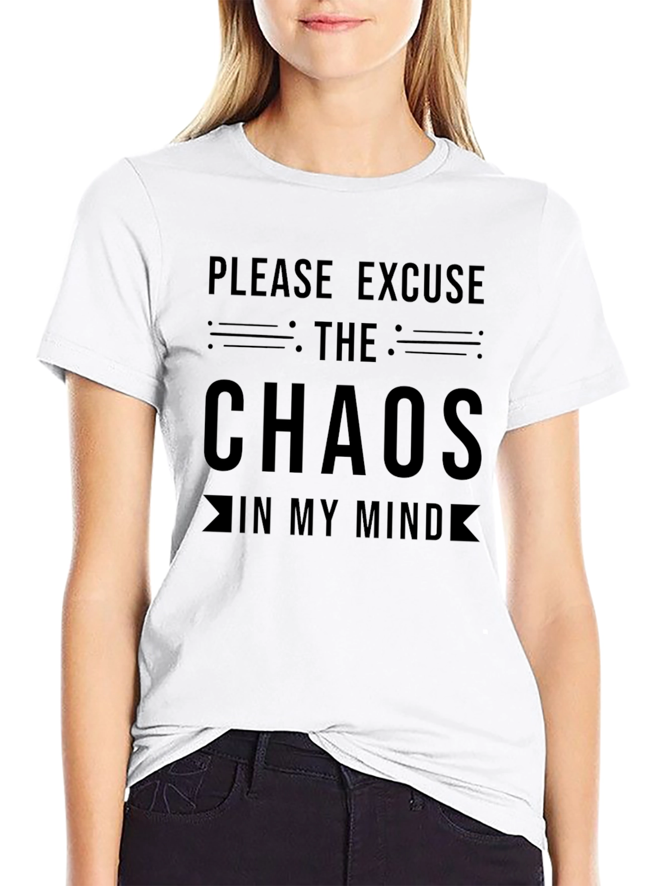 Chaos Mind Black T-Shirt - Funny Graphic Tee