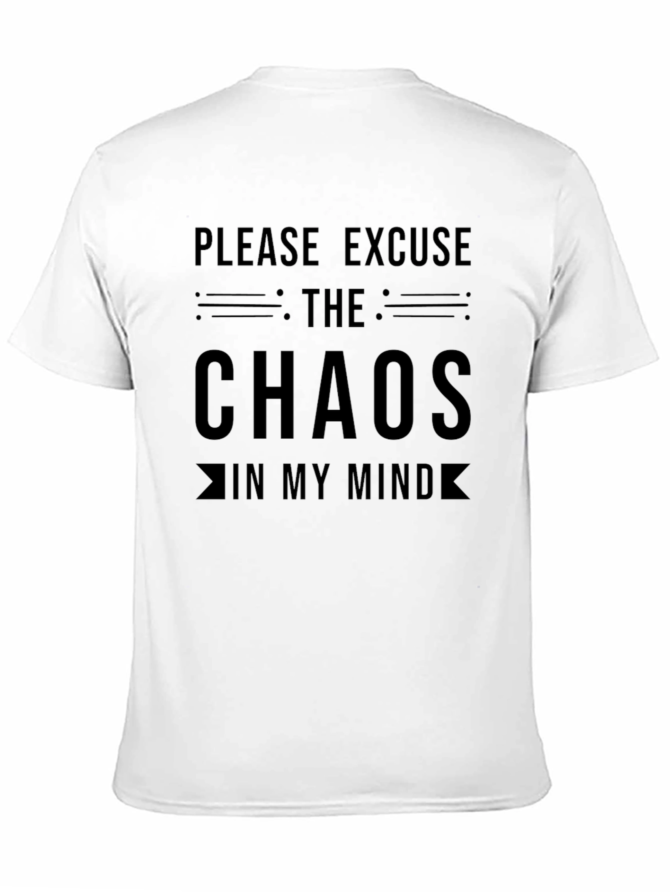Chaos Mind Black T-Shirt - Funny Graphic Tee