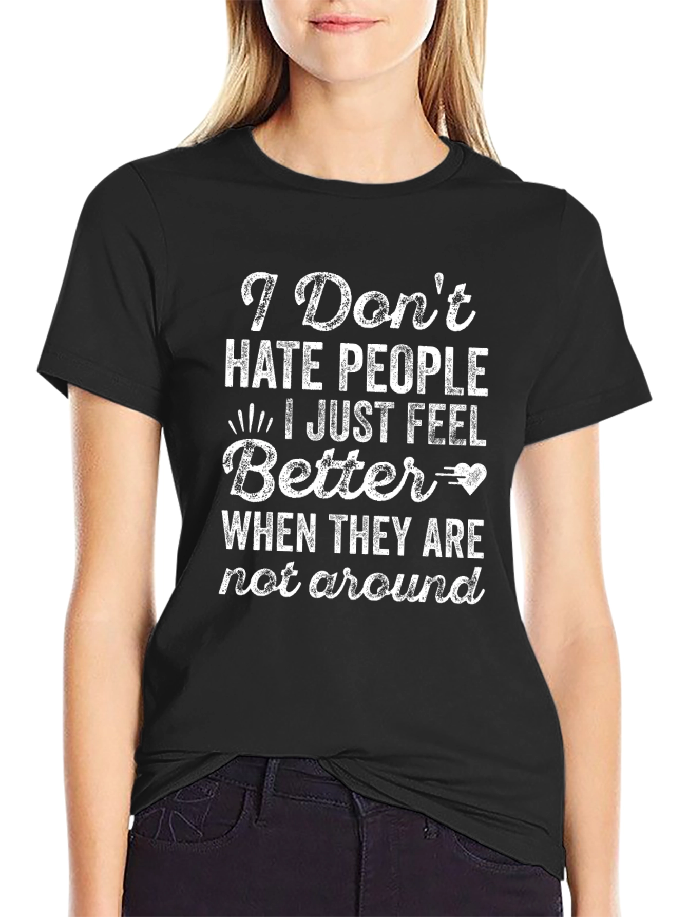 Funny Introvert T-Shirt: I Dont Hate People