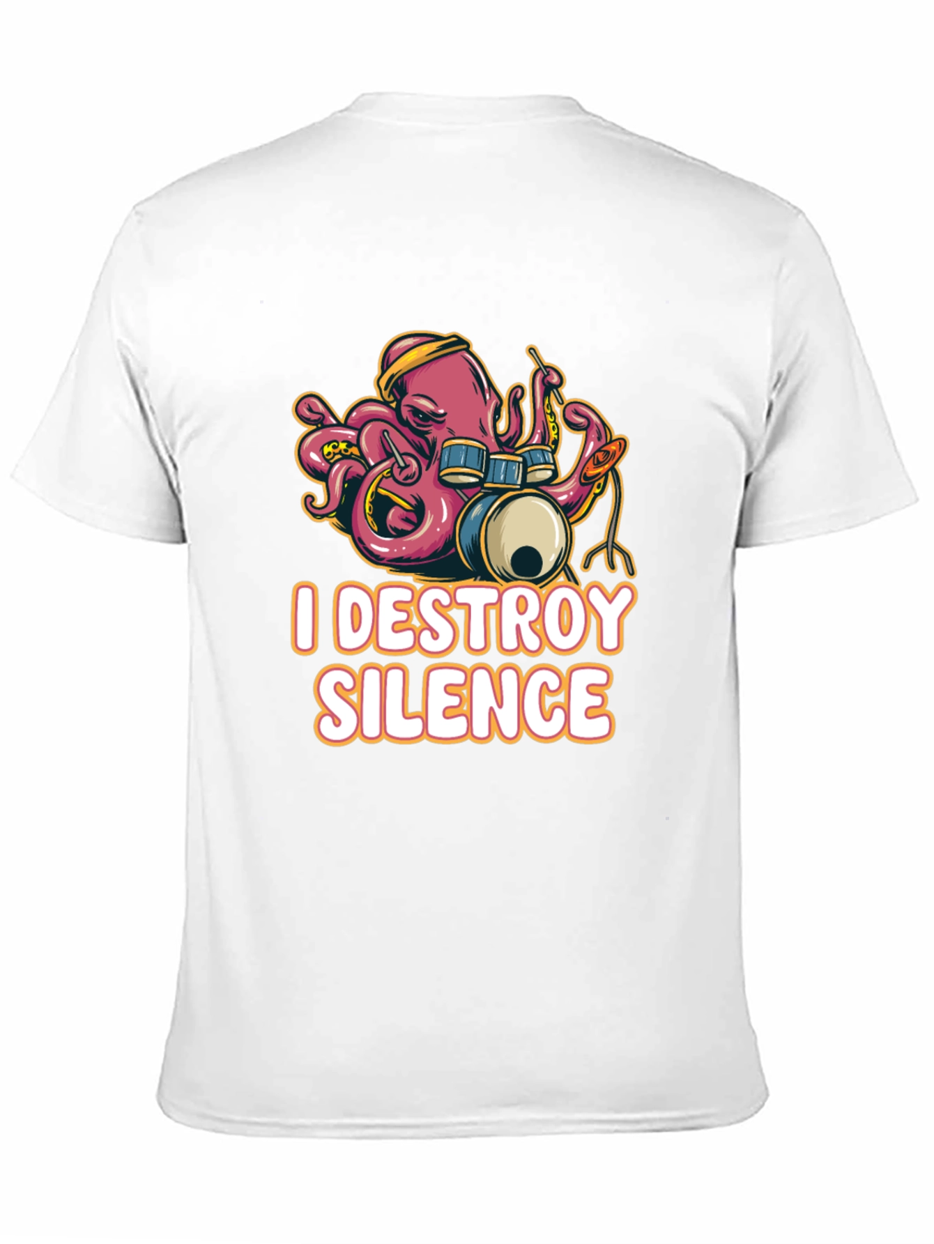 Octopus Drummer T-Shirt - I Destroy Silence